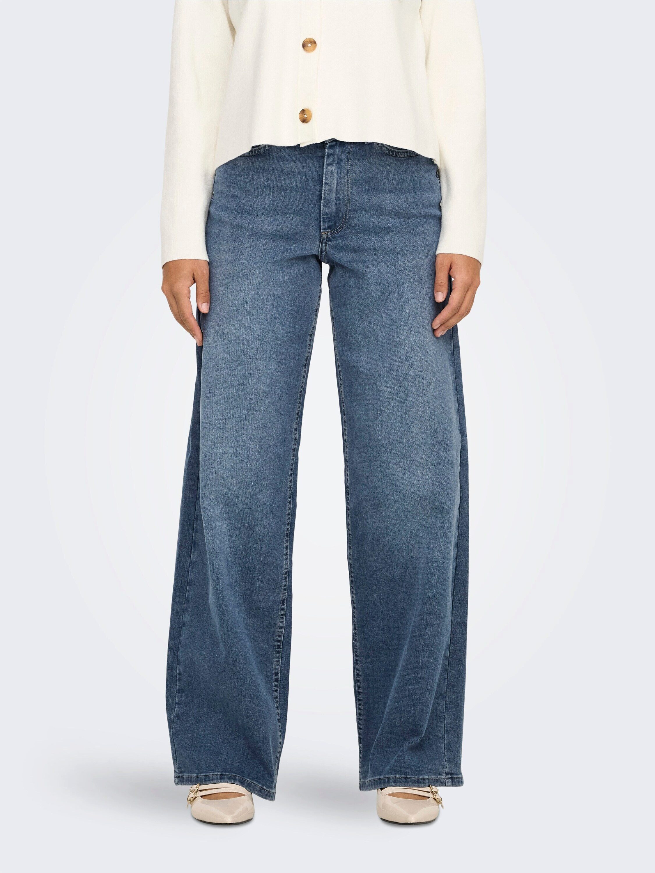 ONLY Weite Jeans ONLMadison (1-tlg) Plain/ohne Details – Bild 3 von 5