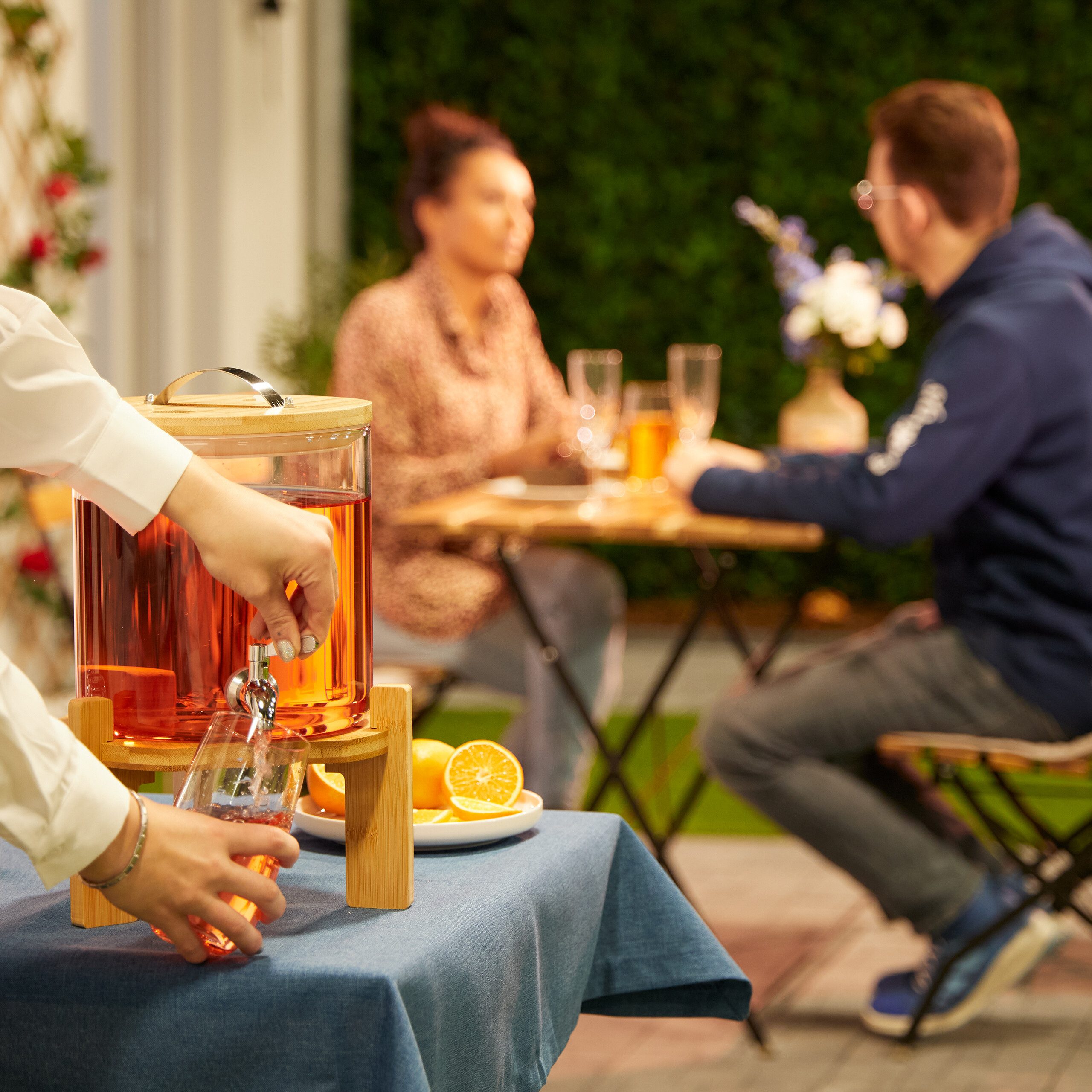 relaxdays Getränkespender für Kalt & Heißgetränke, 5 Liter