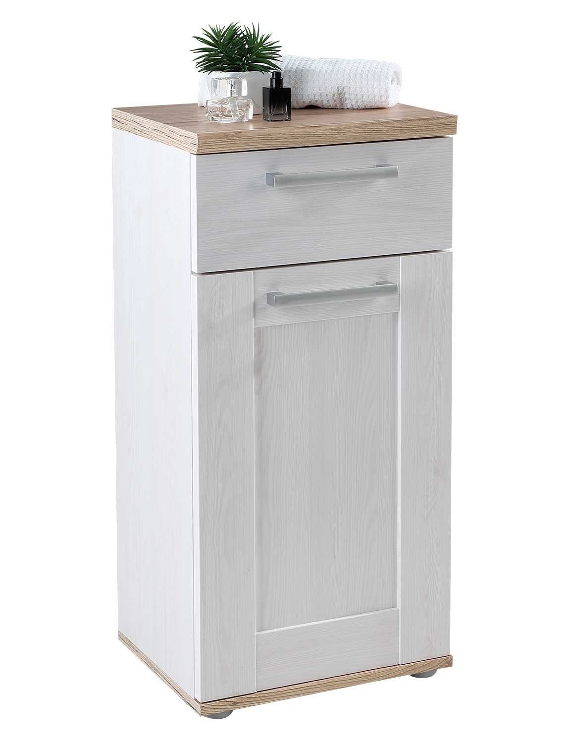 Unterschrank ROMANCE, B 38 cm x H 82 cm, Sibiu Lärchedekor, Sanremo Eichede günstig online kaufen