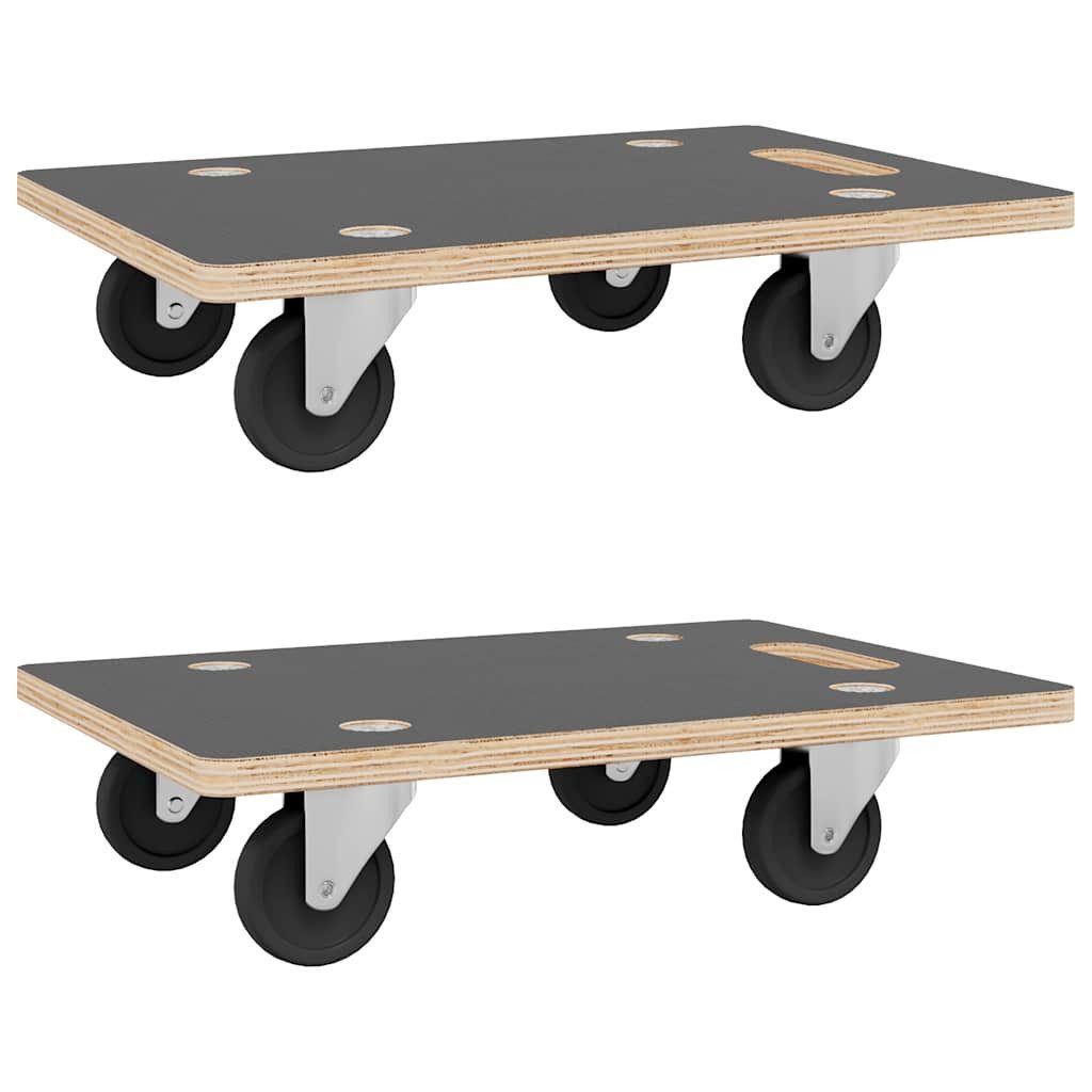 vidaXL Transportroller Transportroller 2 Stk. Rechteckig 50x35x11,5 cm 250 kg, (2-St)