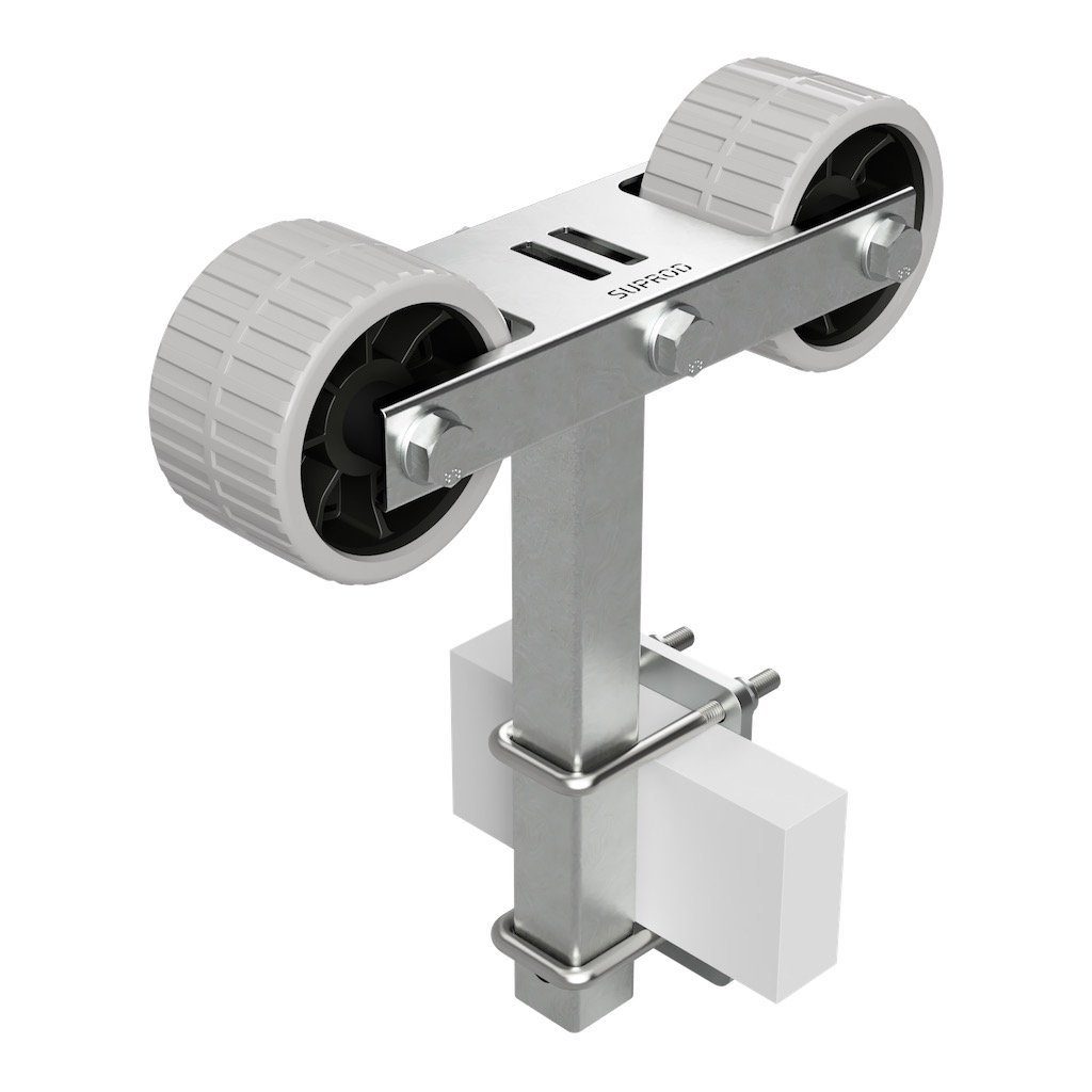 Auffahrrampe Pendel Doppelrad Abrollvorrichtung Sliphilfe Bootstrailer Ø 120 mm