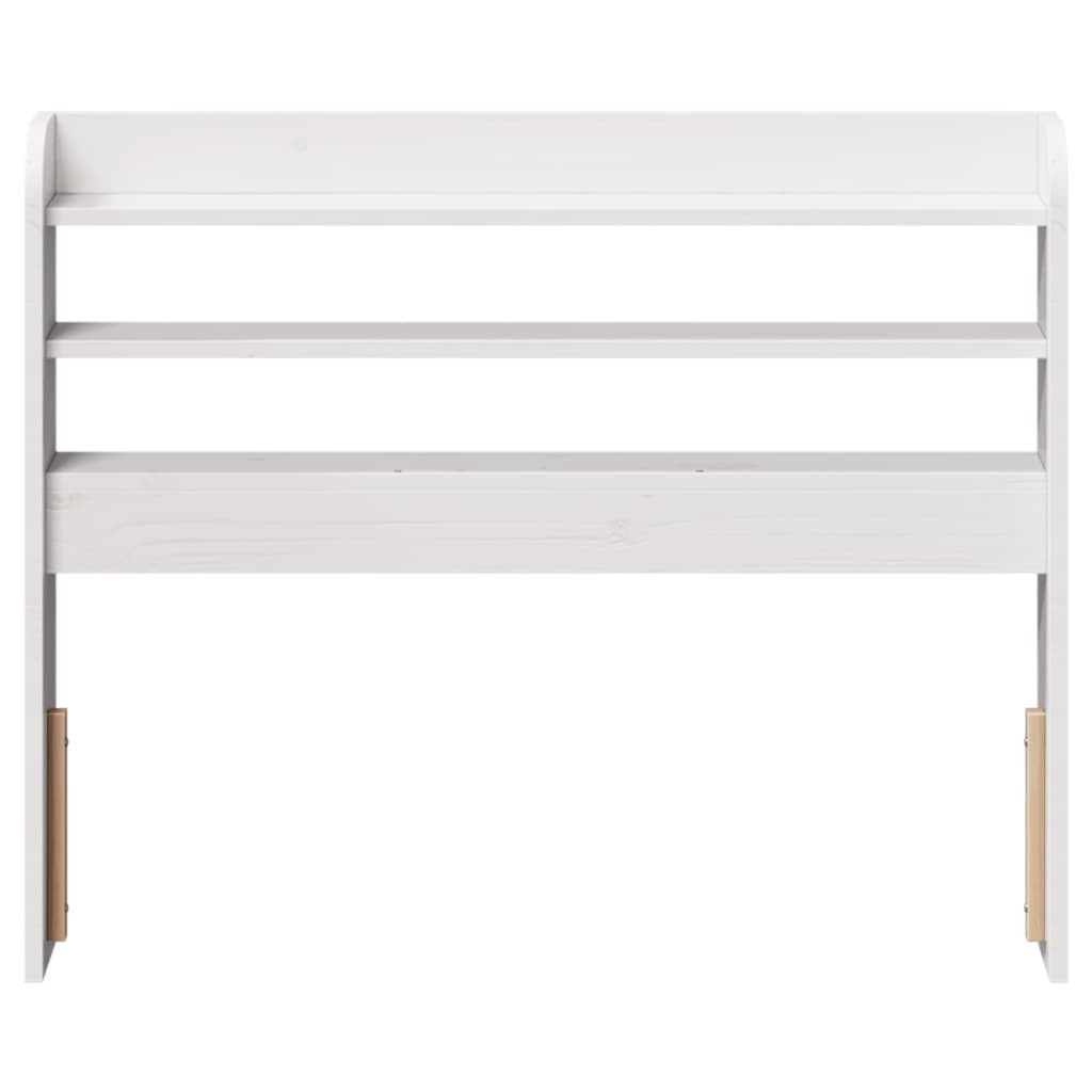 vidaXL Bett Kopfteil mit Ablagen Weiß 75 cm Massivholz Kiefer (1-tlg)