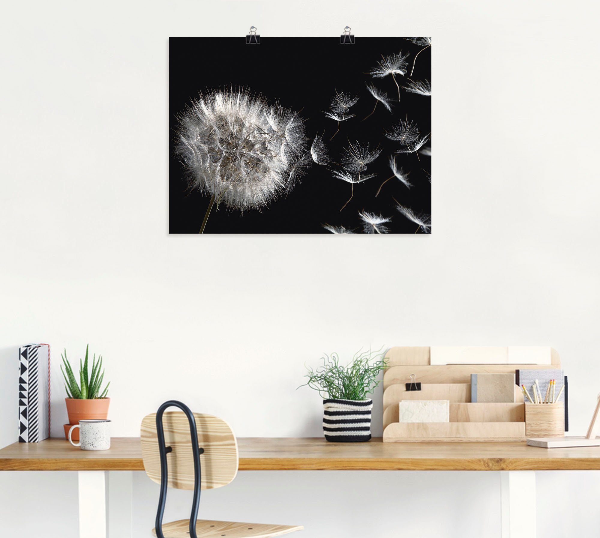 versch. Alubild, in Pusteblume, Artland Wandbild oder St), Leinwandbild, Blumenbilder als Größen (1 Poster Wandaufkleber