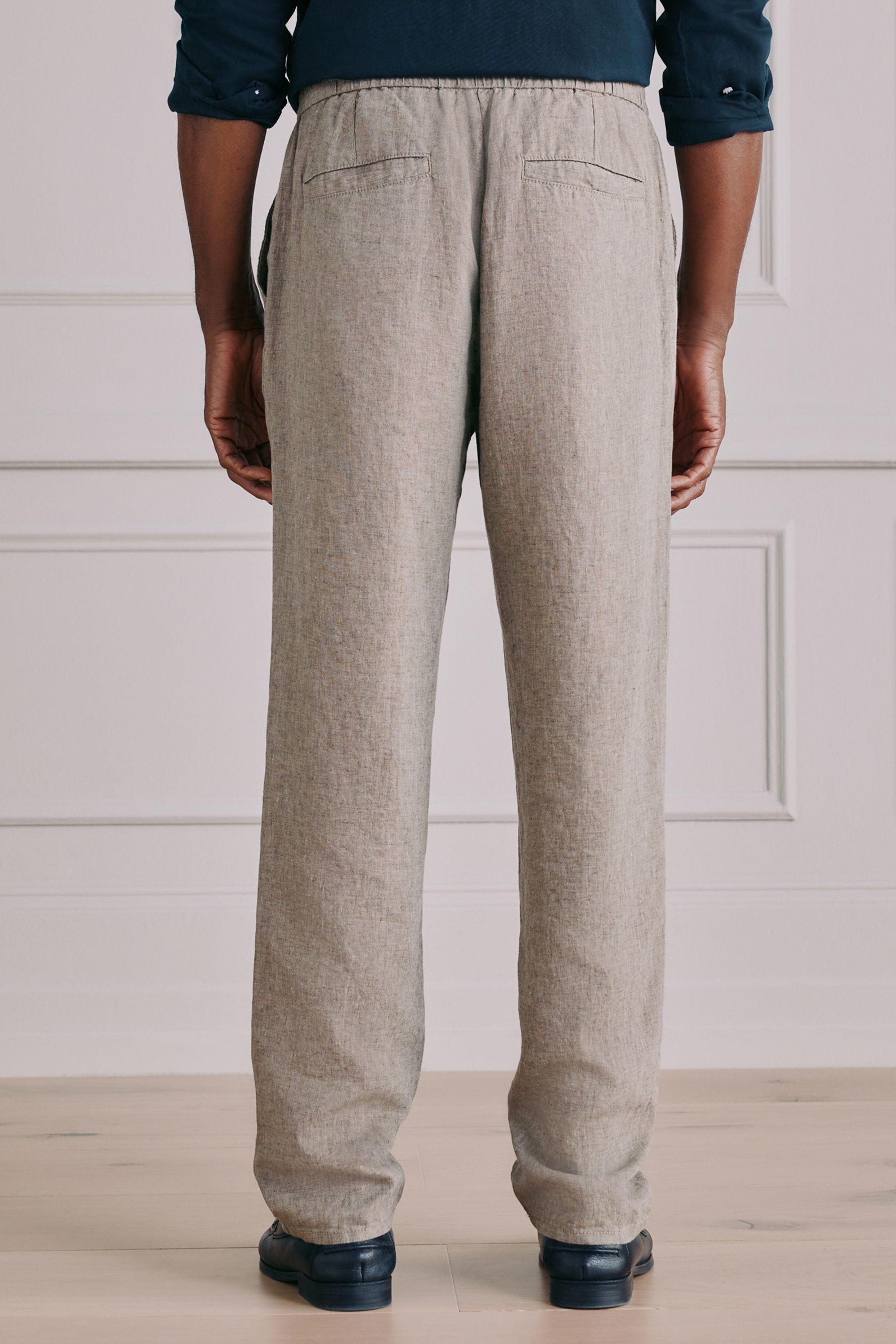 Next Dehnbund-Hose Signature Regular Fit Leinenhose mit Elastikbund (1-tlg)