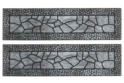 Stufenmatte Treppenmatte, misento, rechteckig, Höhe: 10 mm, 24 x 90 cm, 2er Set, Outdoor, aus Gummi, Mosaik Muster