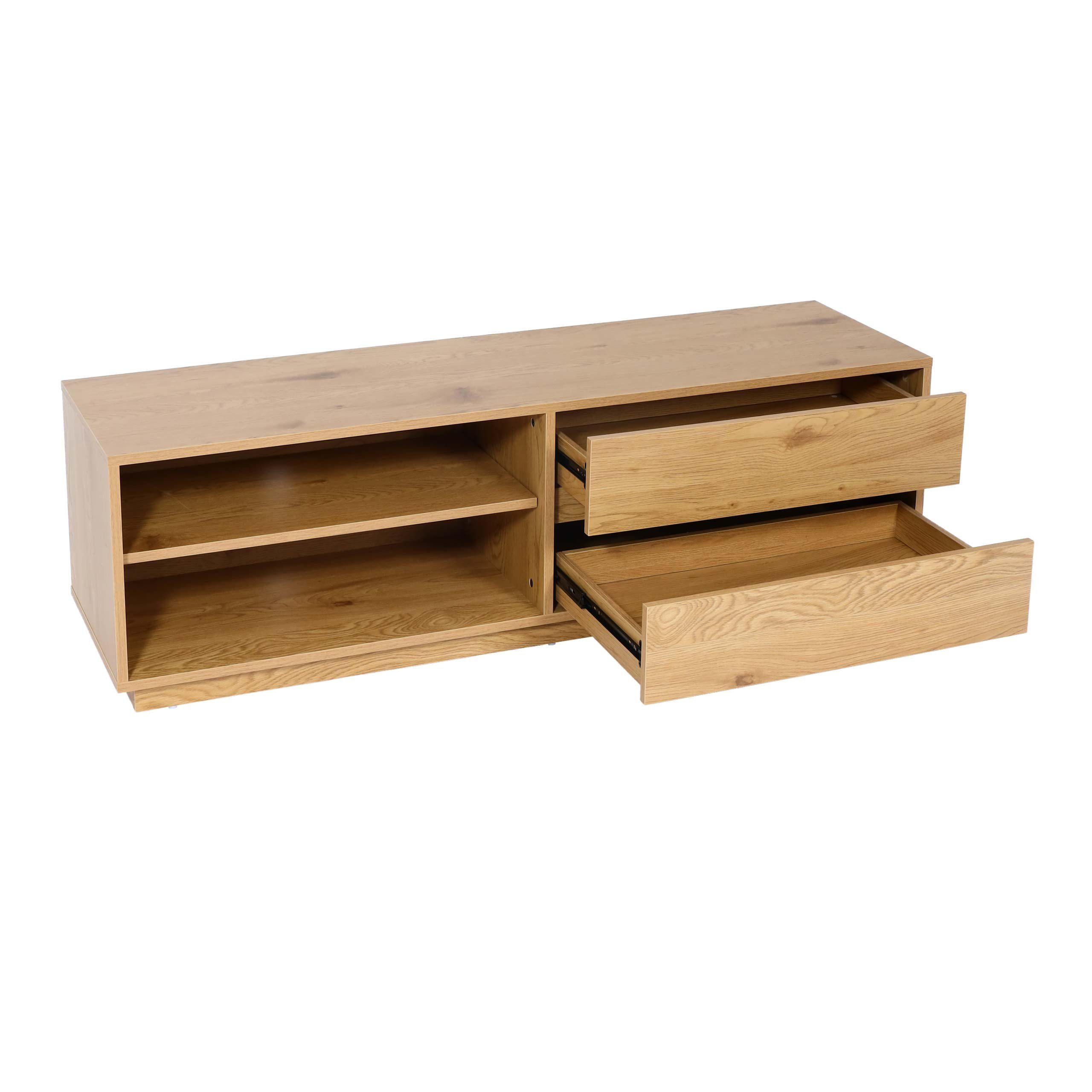 MCW TV-Rack MCW-J78-TV, 2 Schubladen und 2 Ablagefächer, Kratzfeste Beschichtung