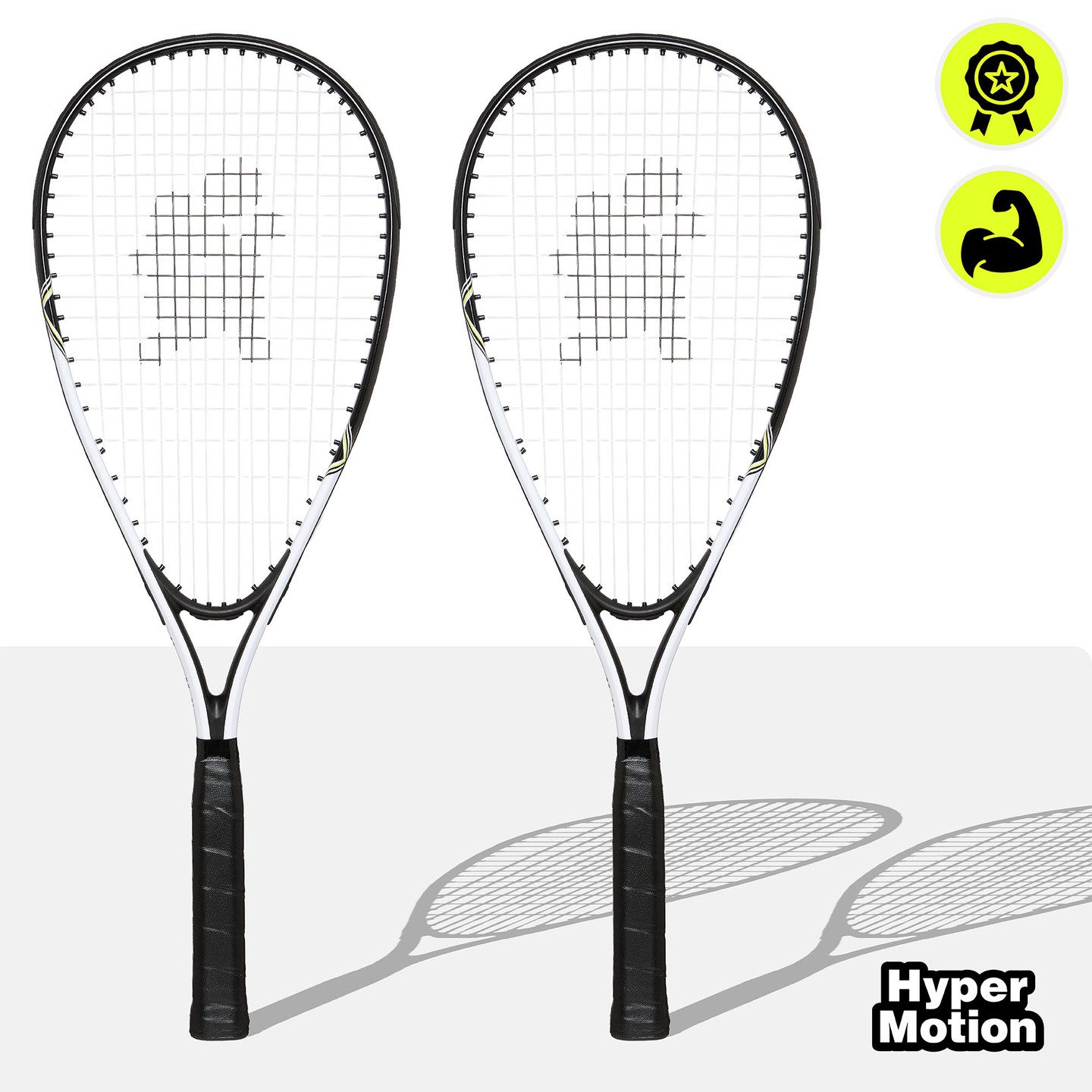 HyperMotion Badmintonschläger HyperMotion Speed Badminton Set Crossminton 2 Schläger 5 Bälle