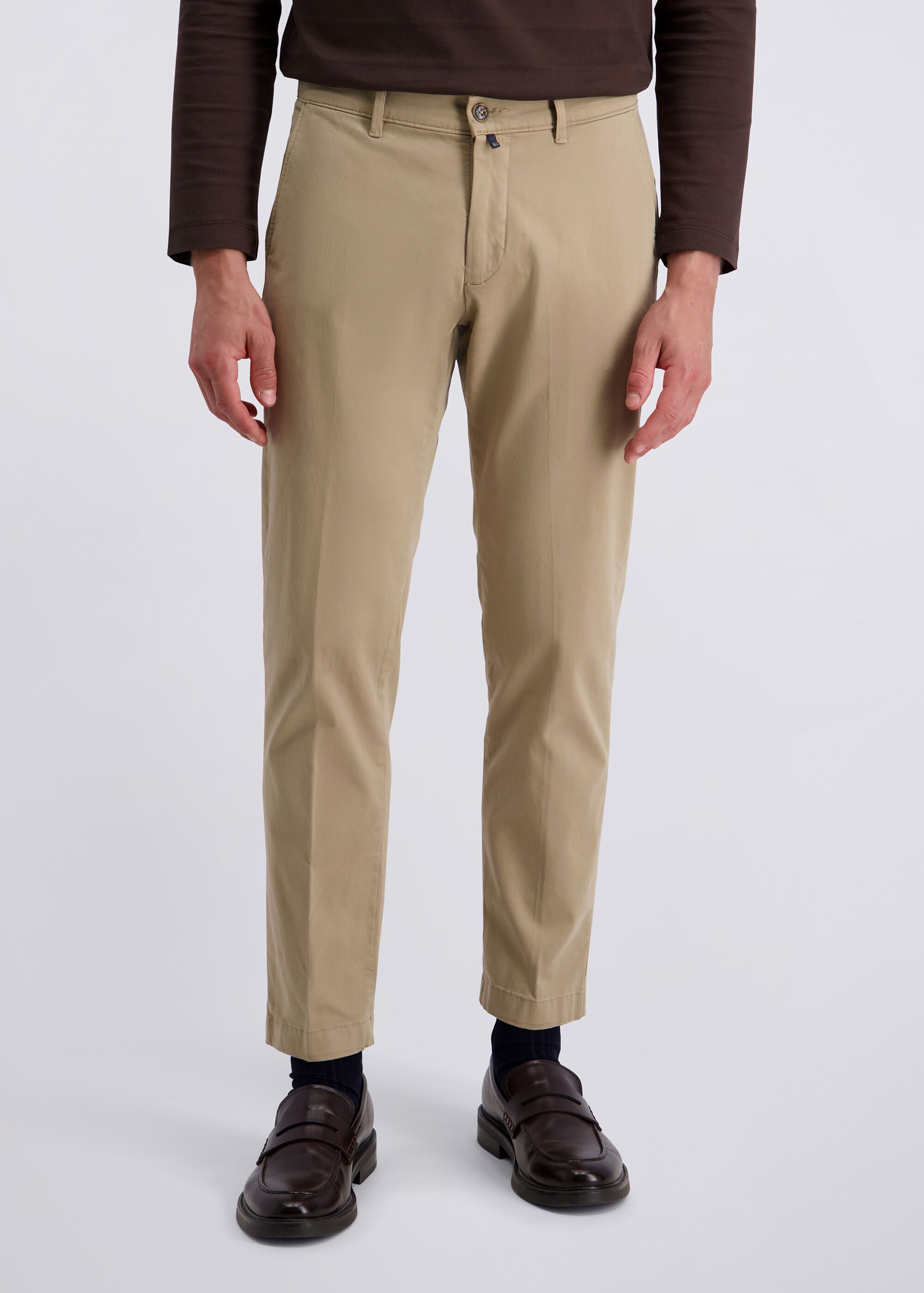 Pierre Cardin Chinohose Calais (1-tlg) mit Dornschlaufe für die Gürtelschnalle