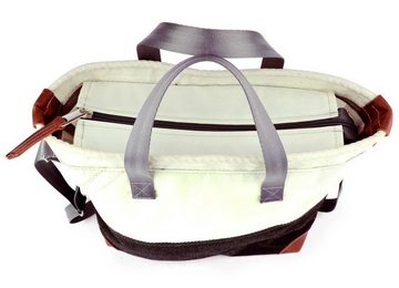 360Grad Strandtasche Shopper Schultertasche Ahoi, weisses recyceltes Segel, Persenning