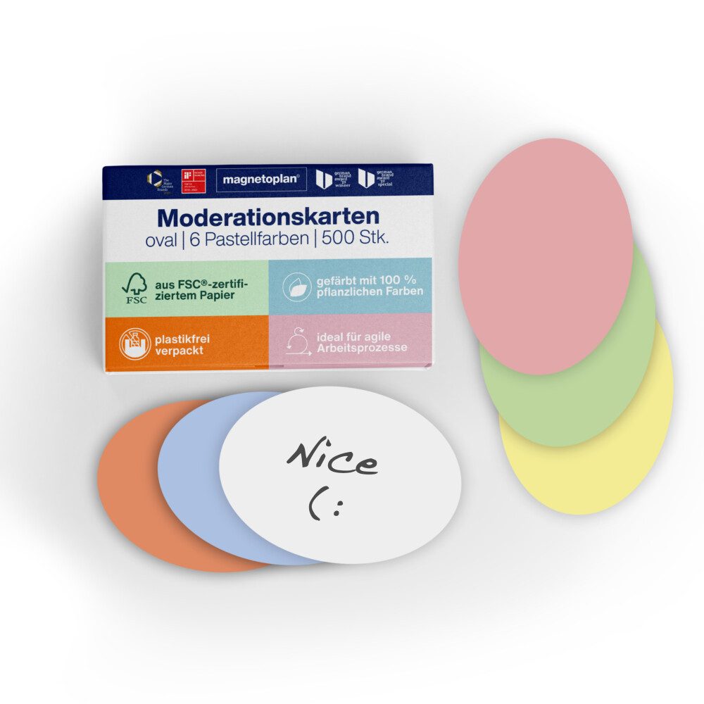 HOLT Moderationskoffer Kommunikationskarten oval 192x111mm 500St.