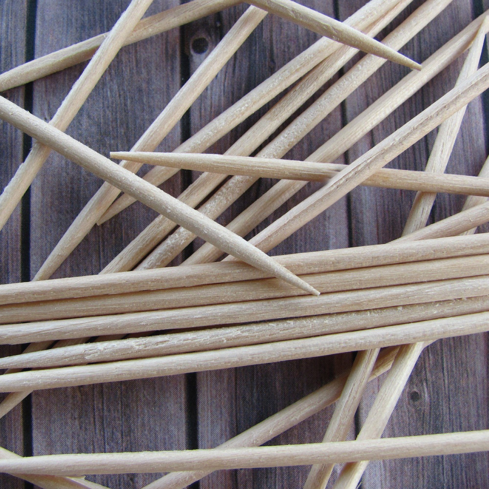 Bestlivings Einwegbesteck-Set (300-tlg), 1 Personen, Holz, Premium Zahnstocher (3000 Stück) für Zahnhygiene und zum Basteln
