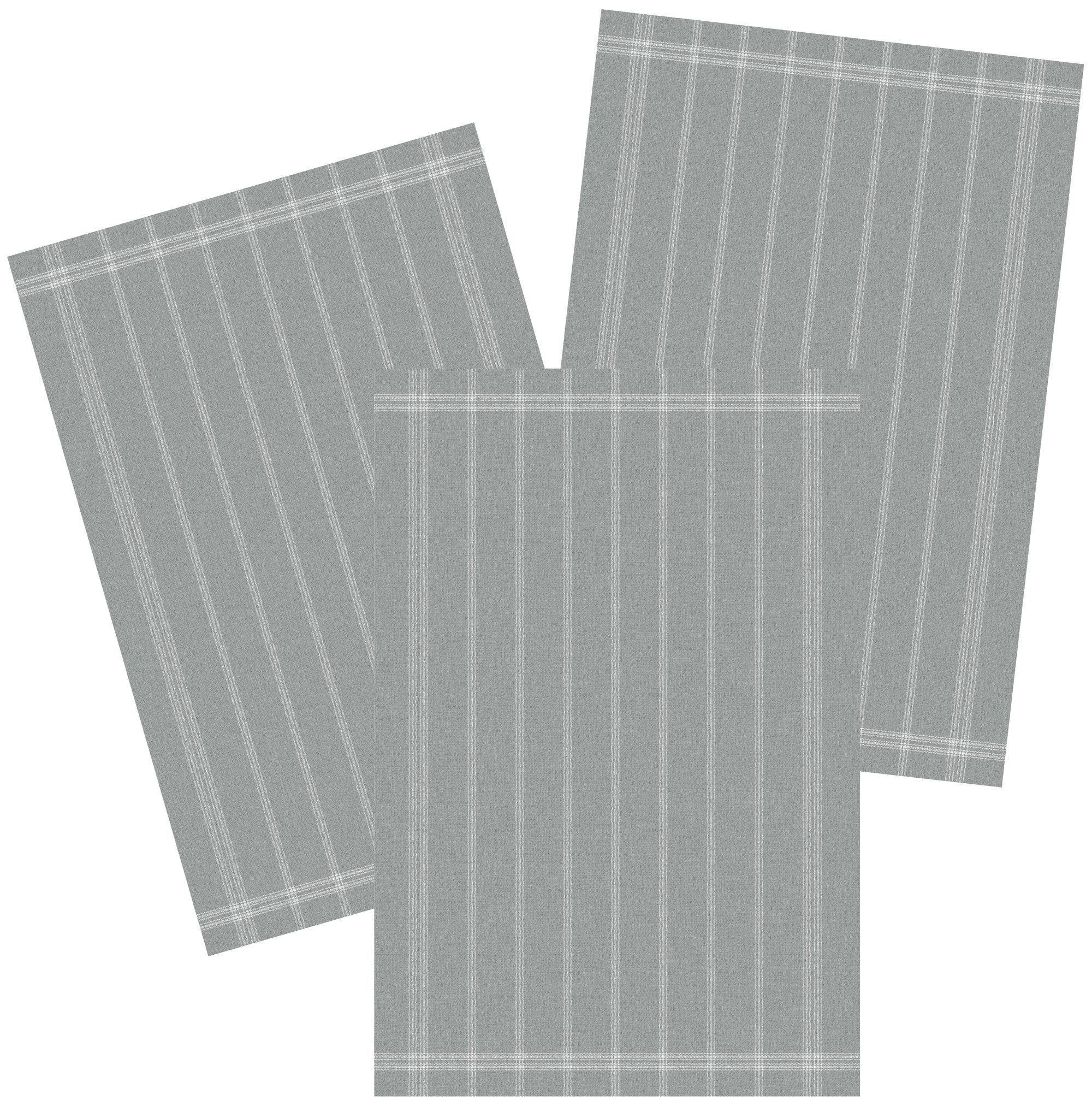 Kracht Geschirrtuch Scandic Streifen, (3-tlg., 3-teilig), 3er Pack Geschirrtücher (3 Stück), ca. 50 x 70 cm, Halbleinen