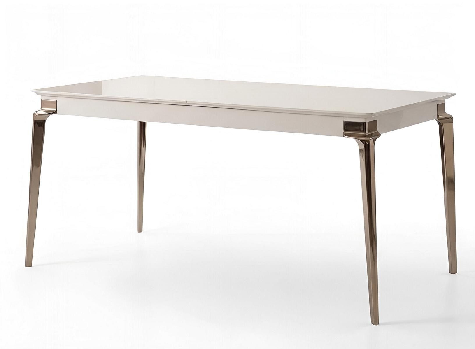 Xlmoebel Esstisch Edelweißer Ausziehtisch im modernen, minimalistischen Design, Made in Europa