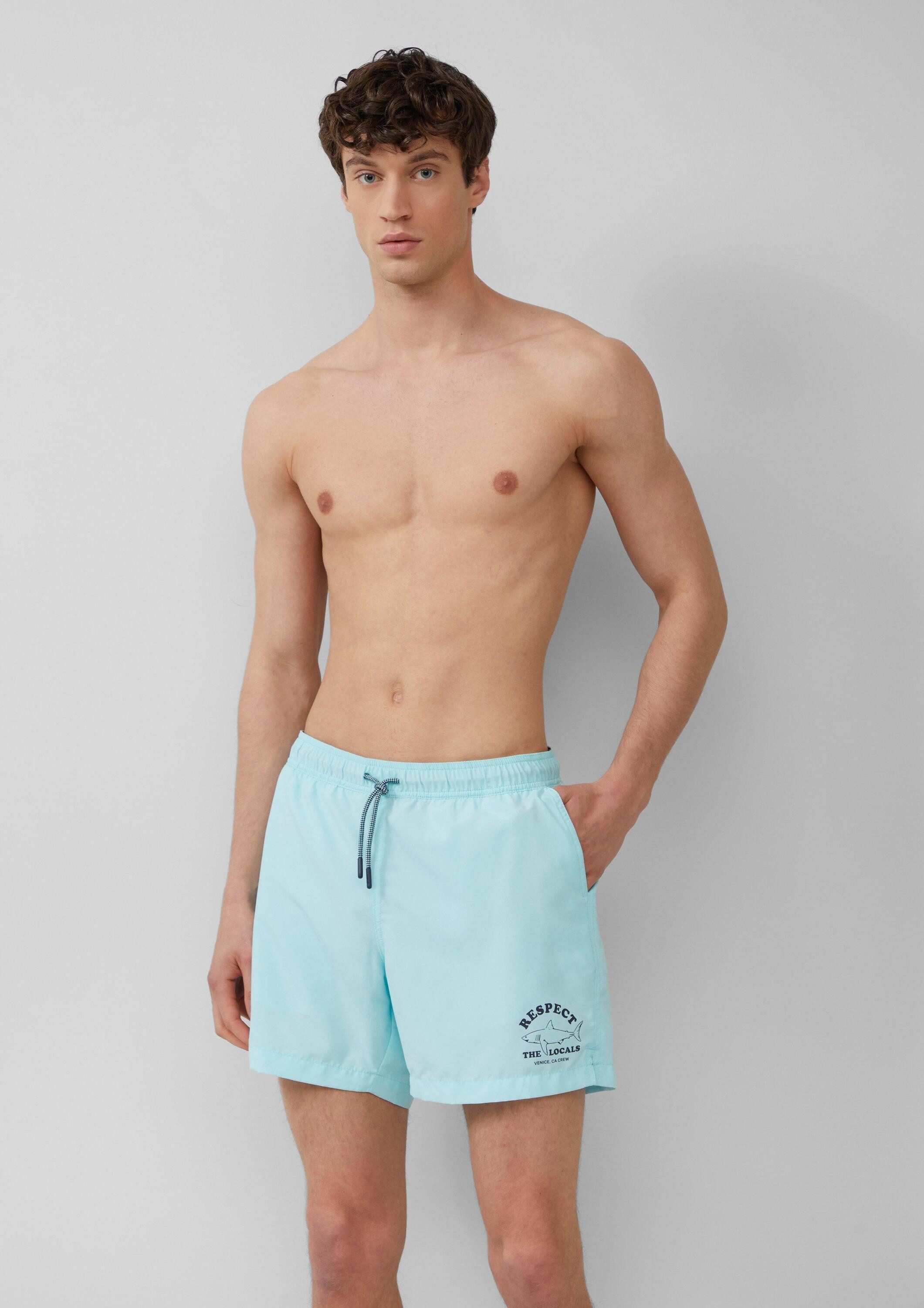 s.Oliver Badehose Badehose Badeshorts mit Artwork und Eingrifftaschen