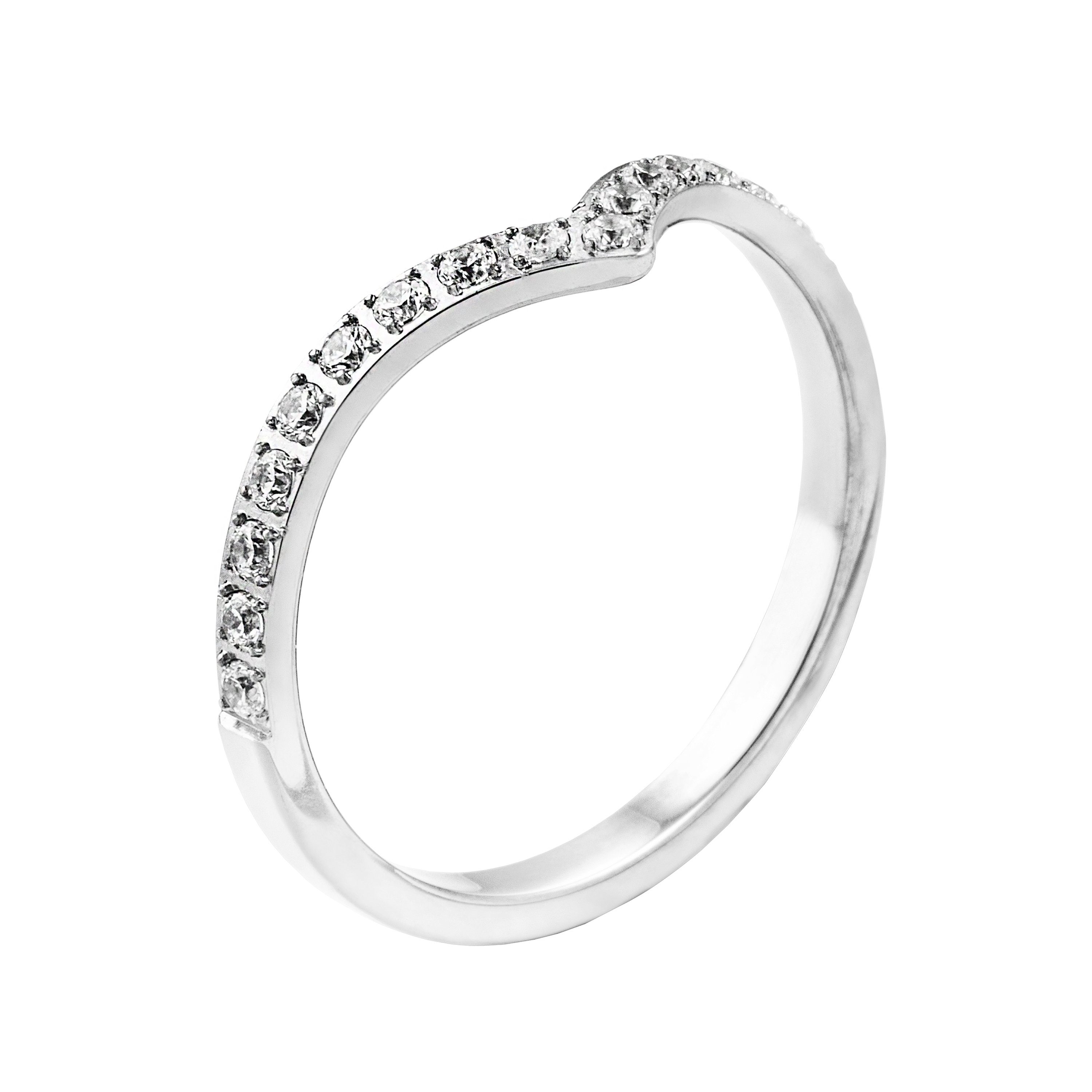meditoys Fingerring Damen-Edelstahlring · silberfarben · Filigraner, eleganter Ring · 55