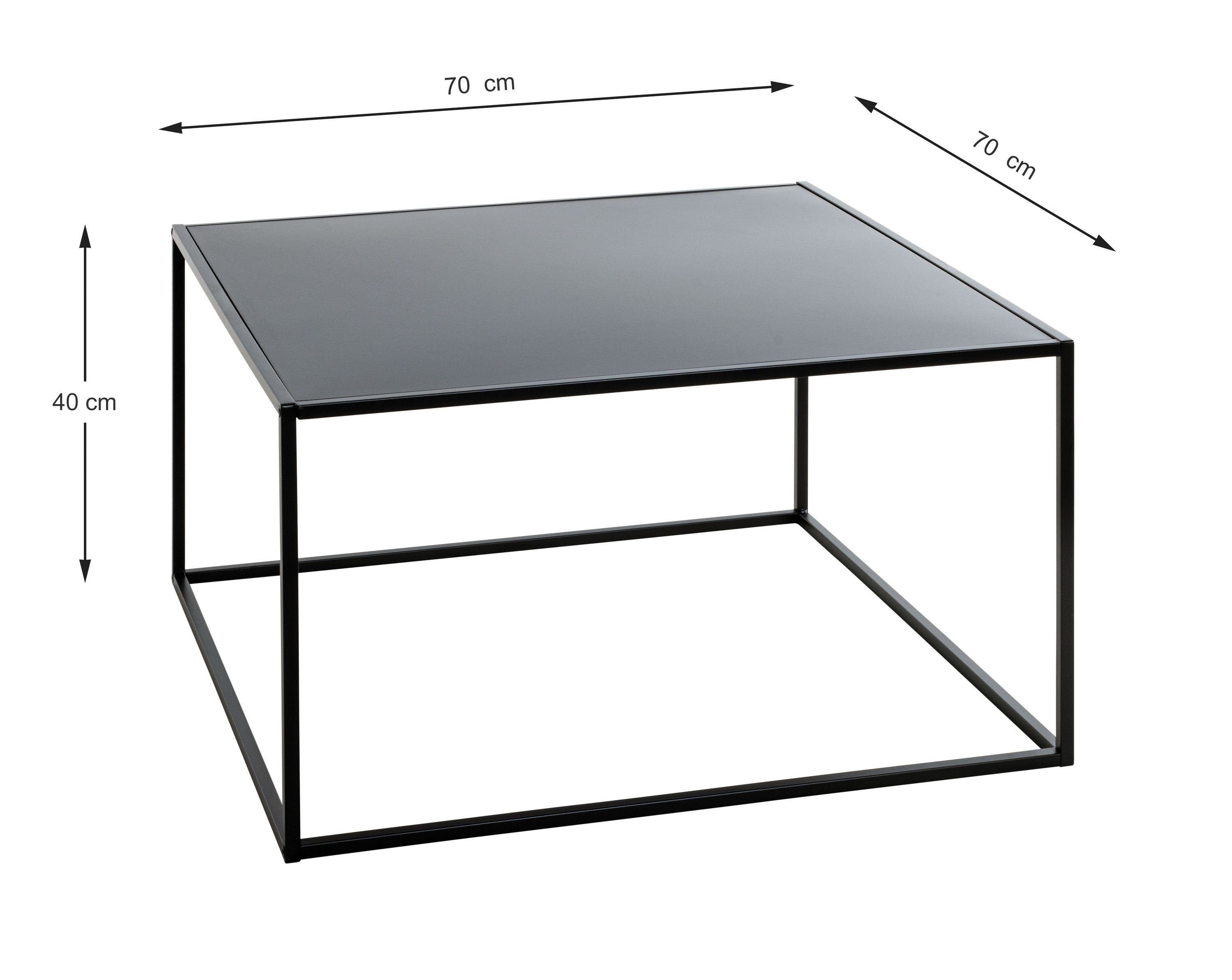 schwarz Beistelltisch Beistelltisch Möbel BHT Beistelltisch, (BHT cm) 70x40x70 cm HAKU HAKU 70x40x70