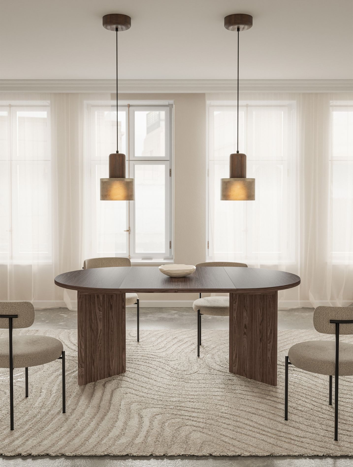 Selsey Esstisch OVO, Ausziehtisch - rund, bis 190 cm erweiterbar