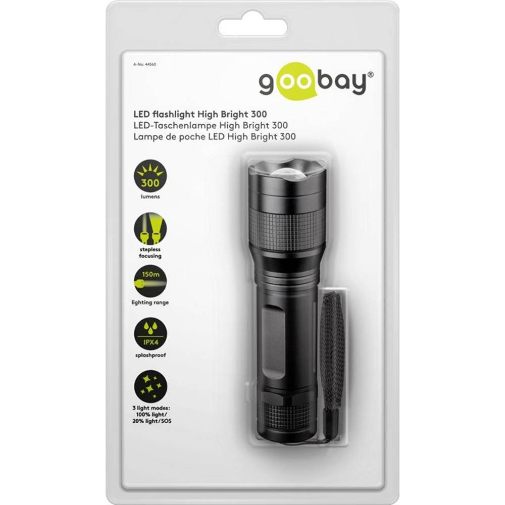Goobay Taschenlampe LED-Taschenlampe 44560