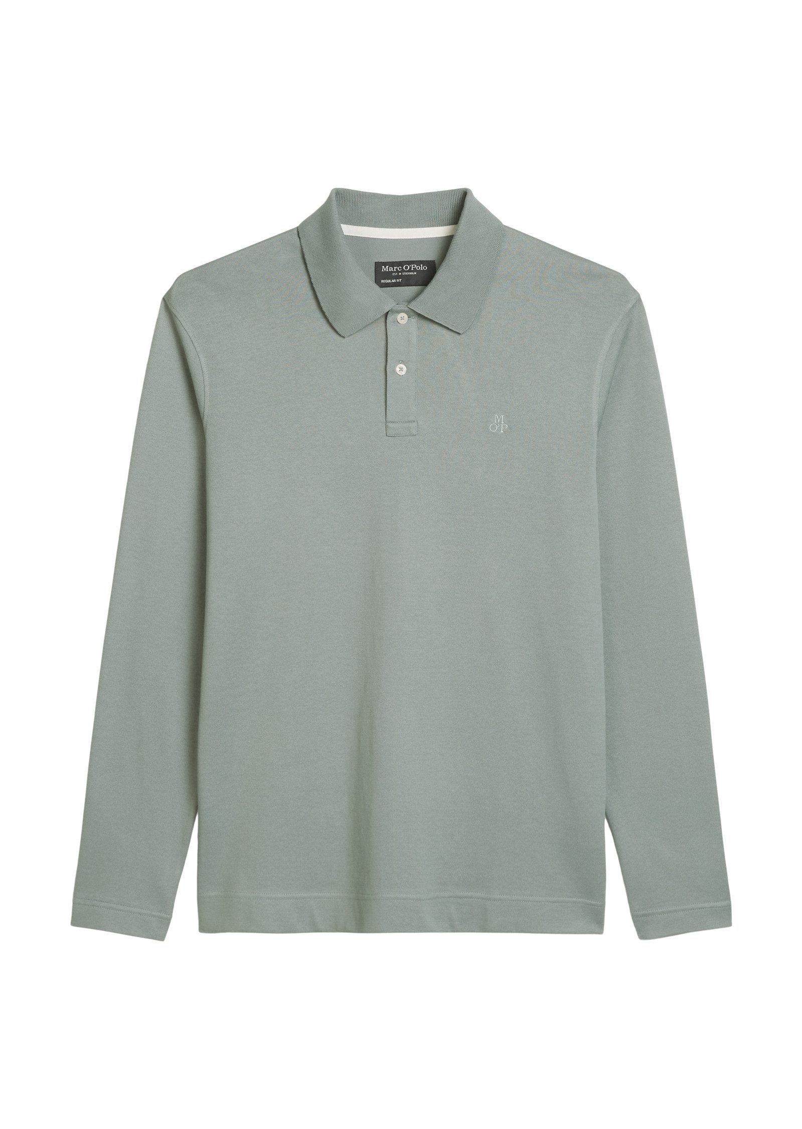 Langarm-Poloshirt aus schwerem Bio-Baumwoll-Jersey