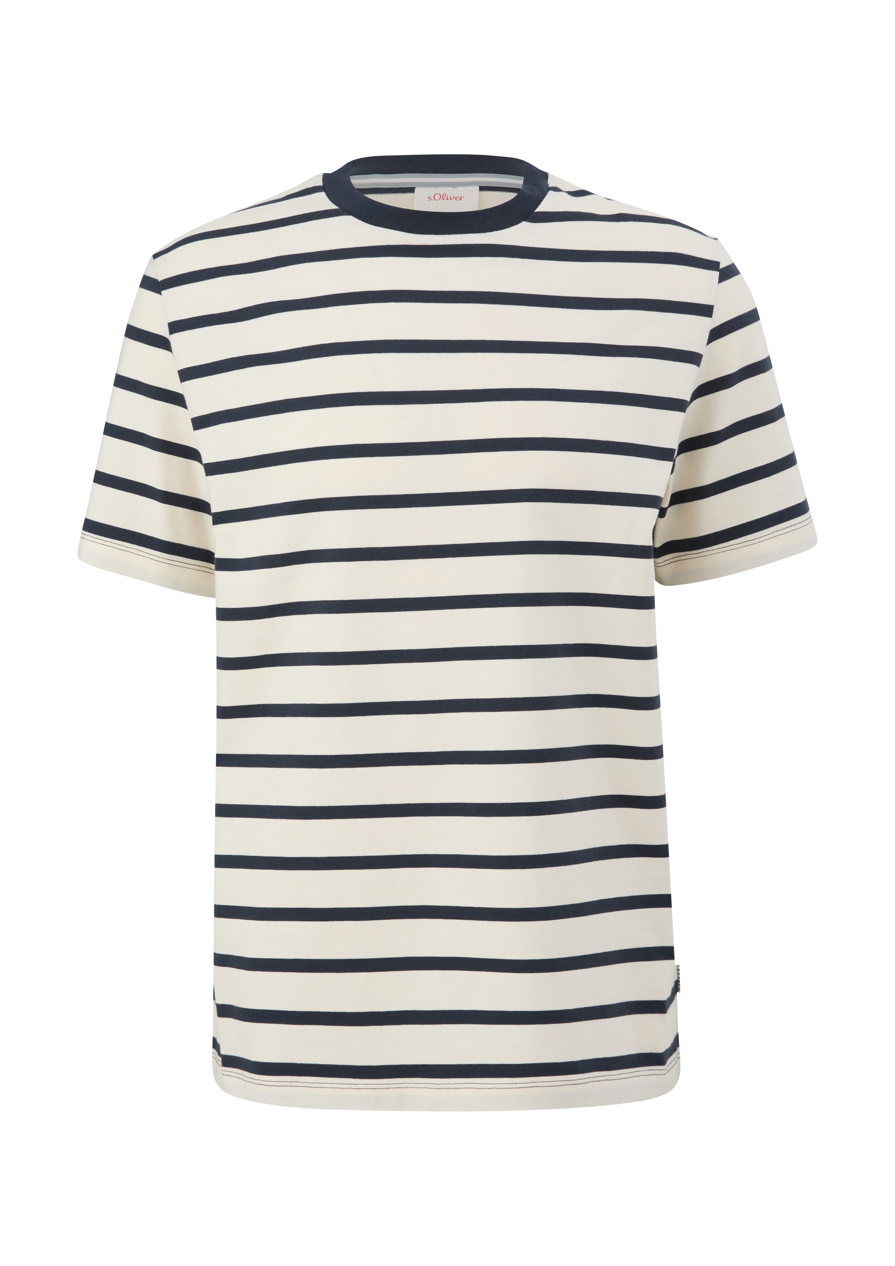 Kurzarmshirt s.Oliver T-Shirt aus Baumwolle