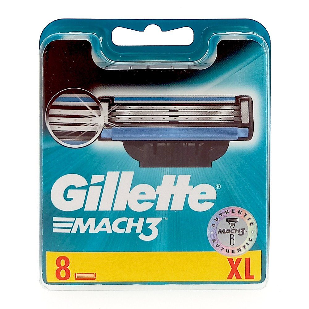 Gillette 3 Mach Rasierklingen, 8er Pack Gillette Rasierklingen