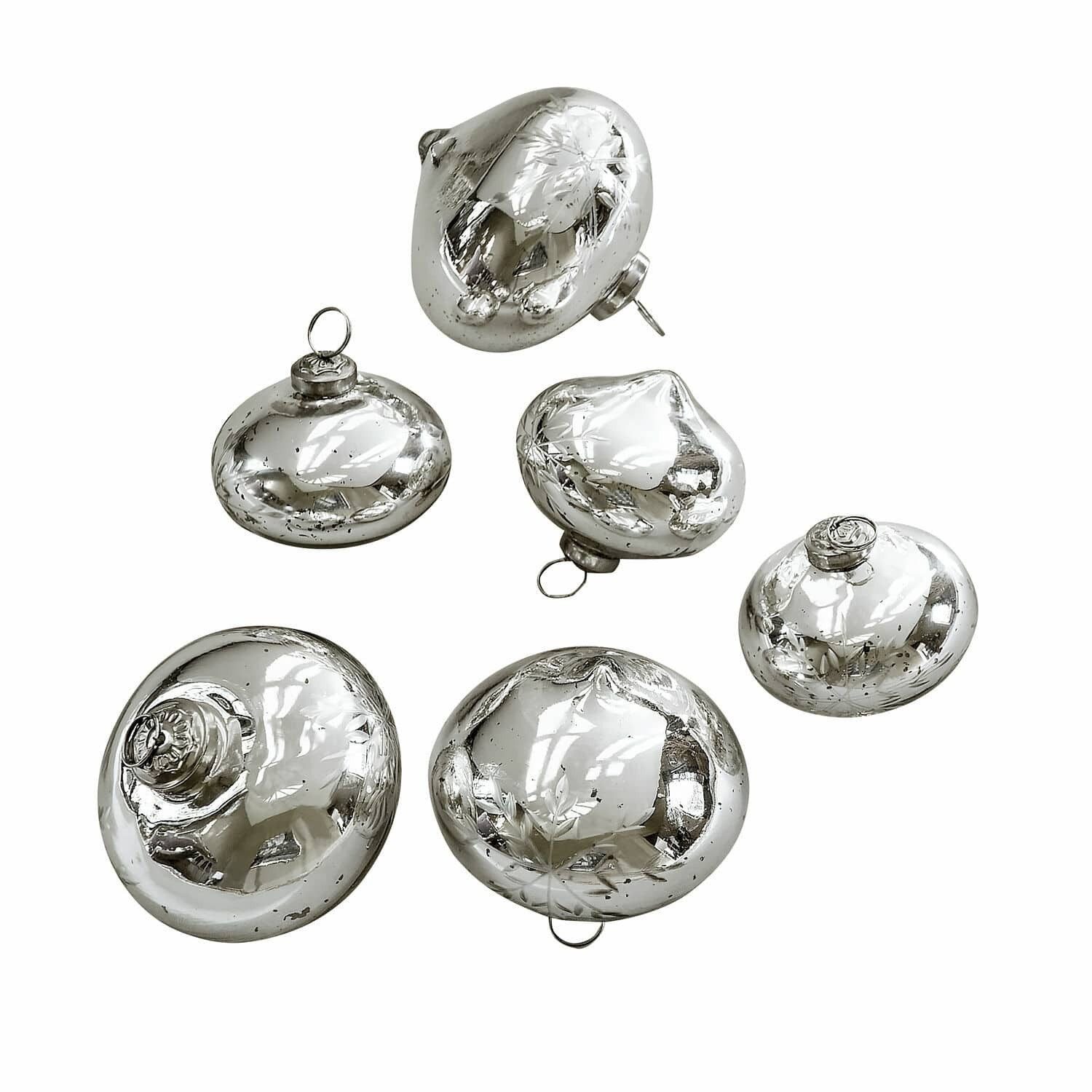 Mirabeau Christbaumschmuck Weihnachtskugeln 6er Set Isaulie silber, none