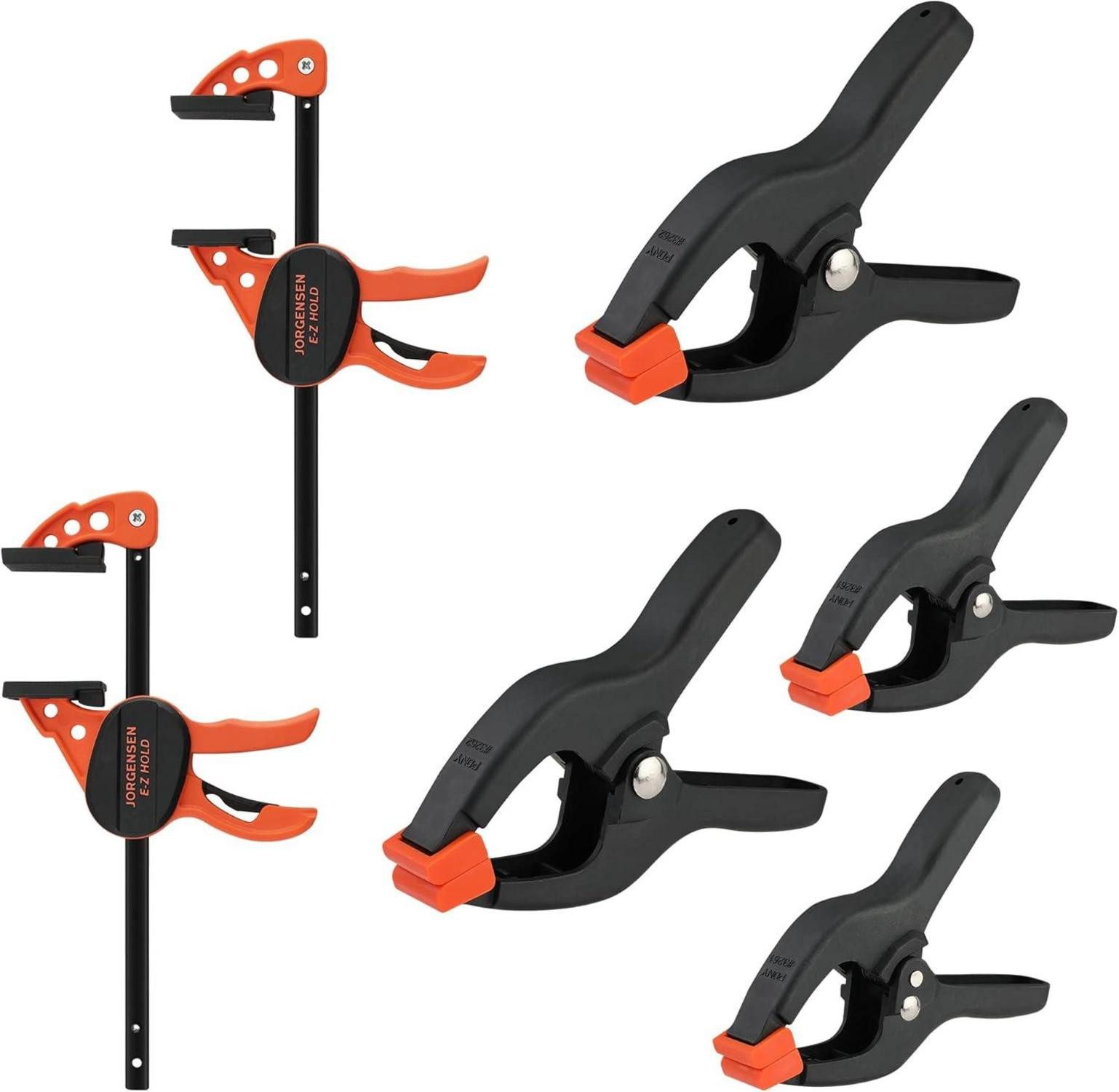 Multitool Profi Einhandzwinge und Federzwinge Set 6tlg. Holzbearbeitung Klammern