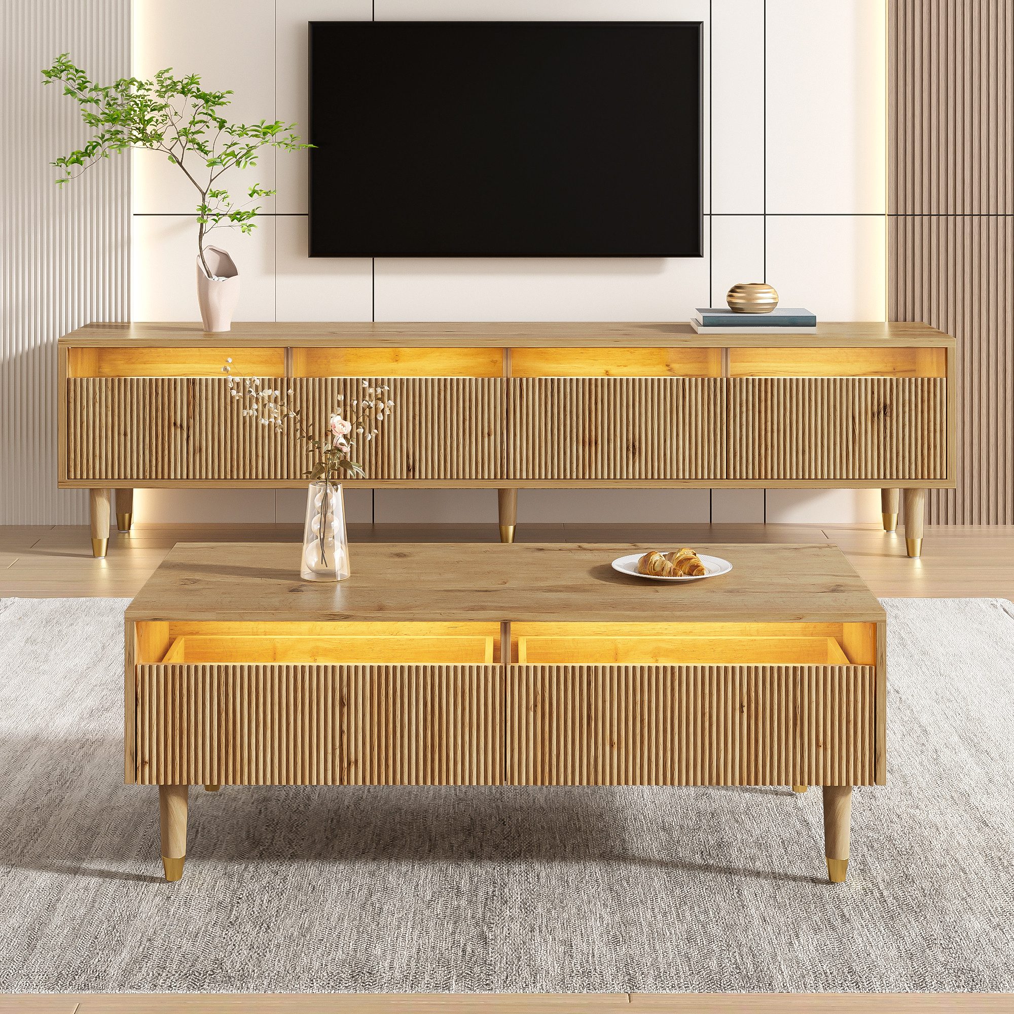 HAUSS SPOLE Couchtisch 178×35×45 cm TV-Schrank & günstig online kaufen