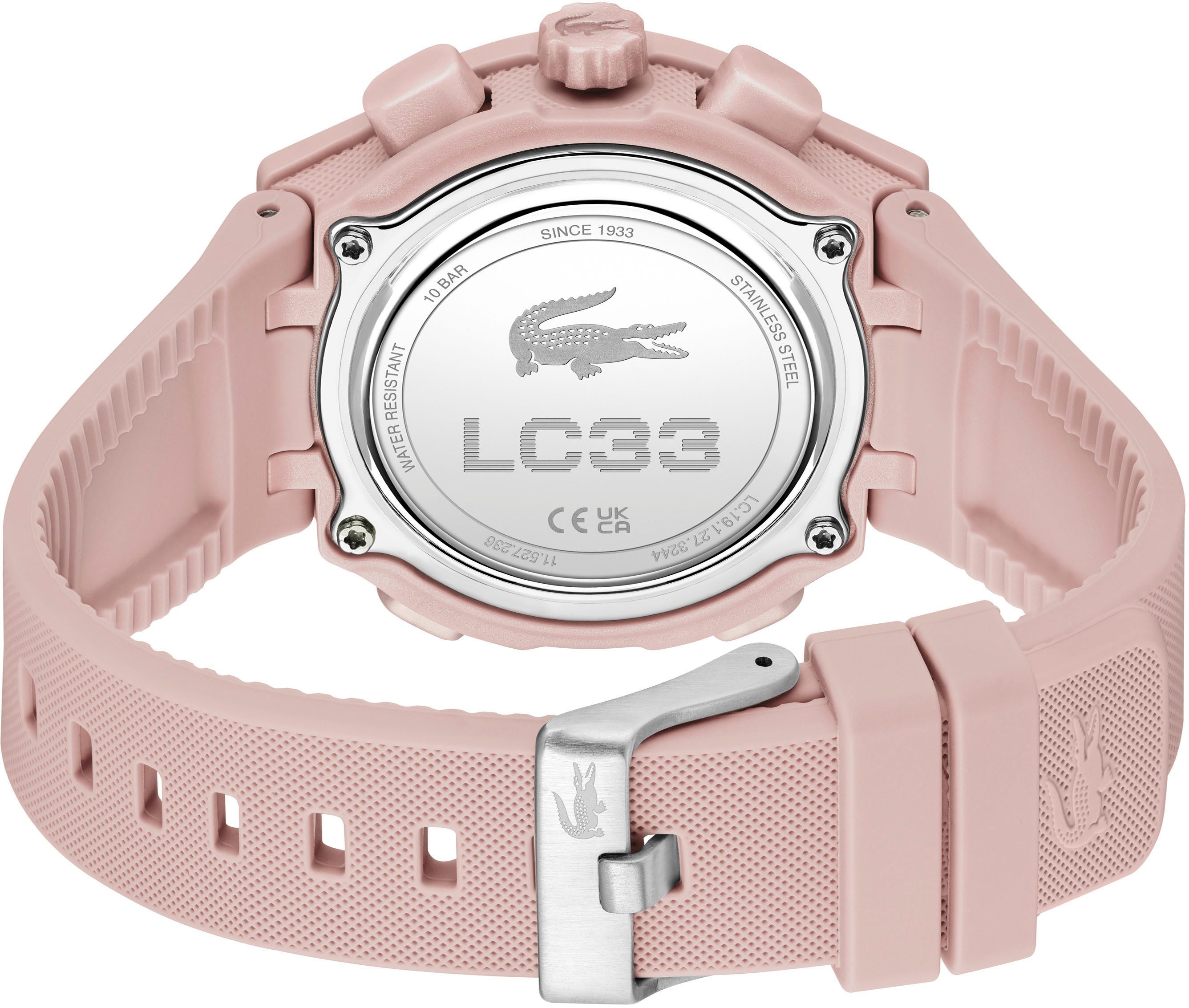 Lacoste Digitaluhr LC33 2001429, Armbanduhr, Damen, Herren, Silikonarmband,analog,digital,Stoppfunktion