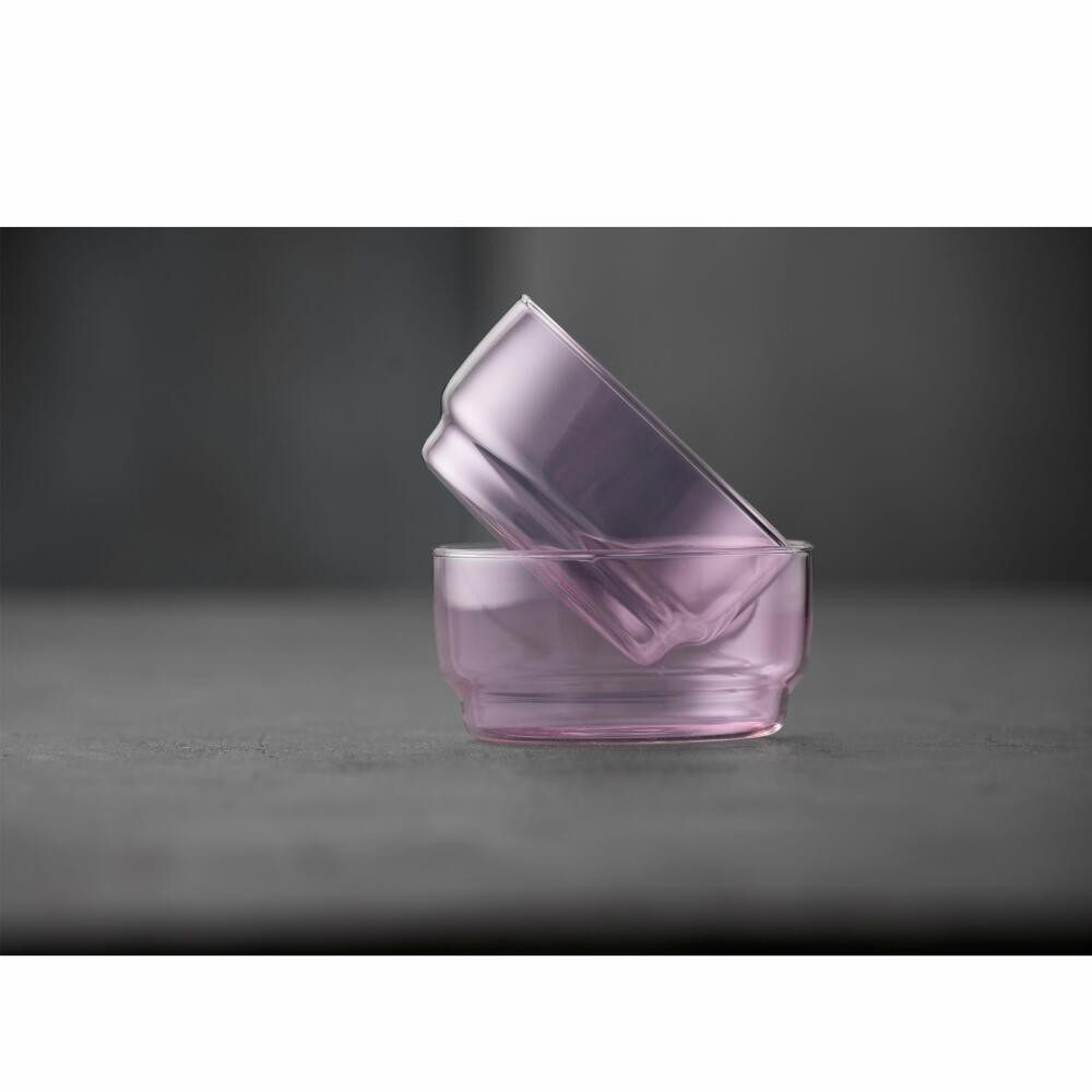 LYNGBY-GLAS Schale Torino 2er Set, Pink, 12 cm, Glas, (2-tlg)