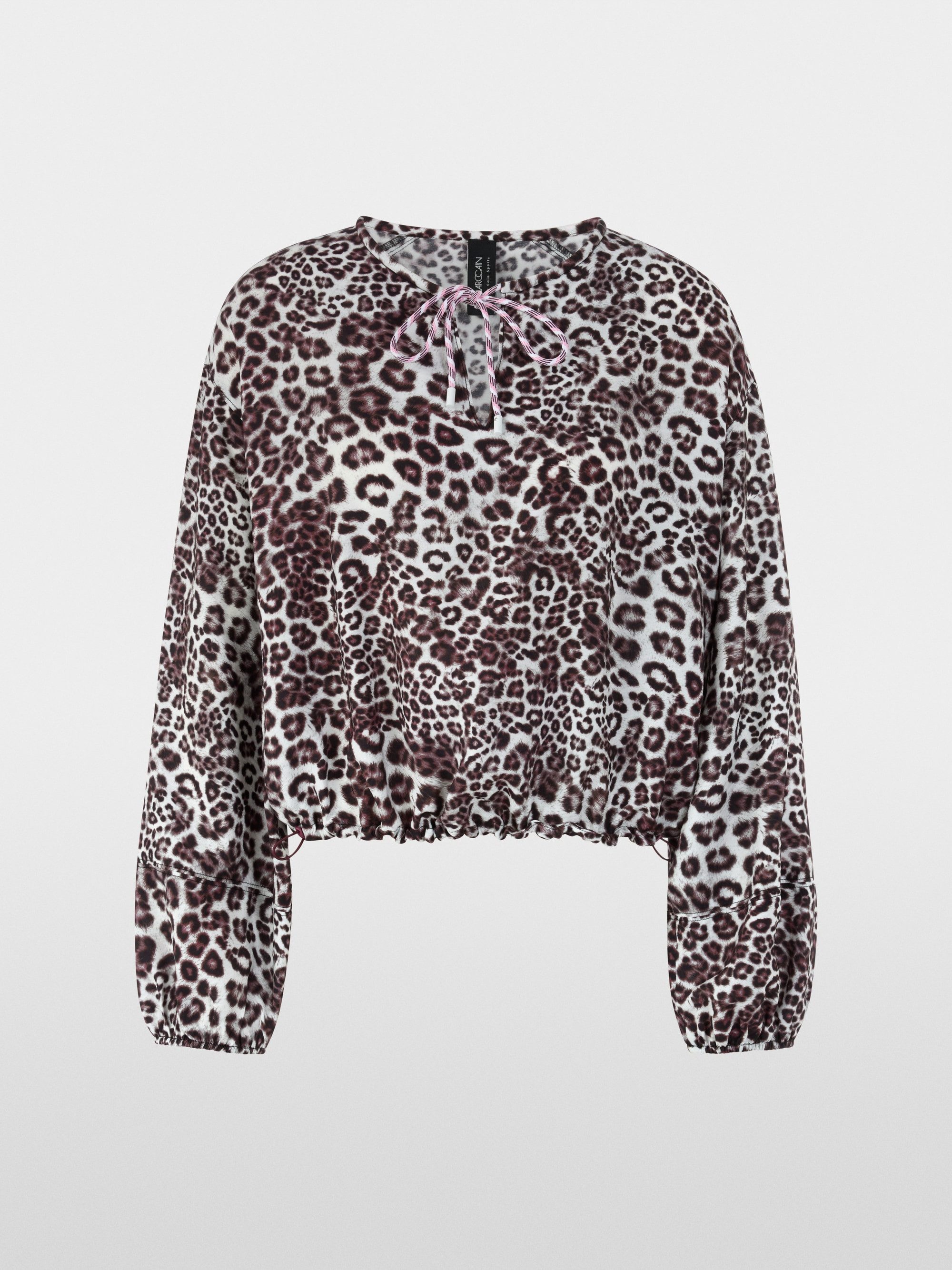 Marc Cain Blusentop Bluse mit Leo-Muster - Weit