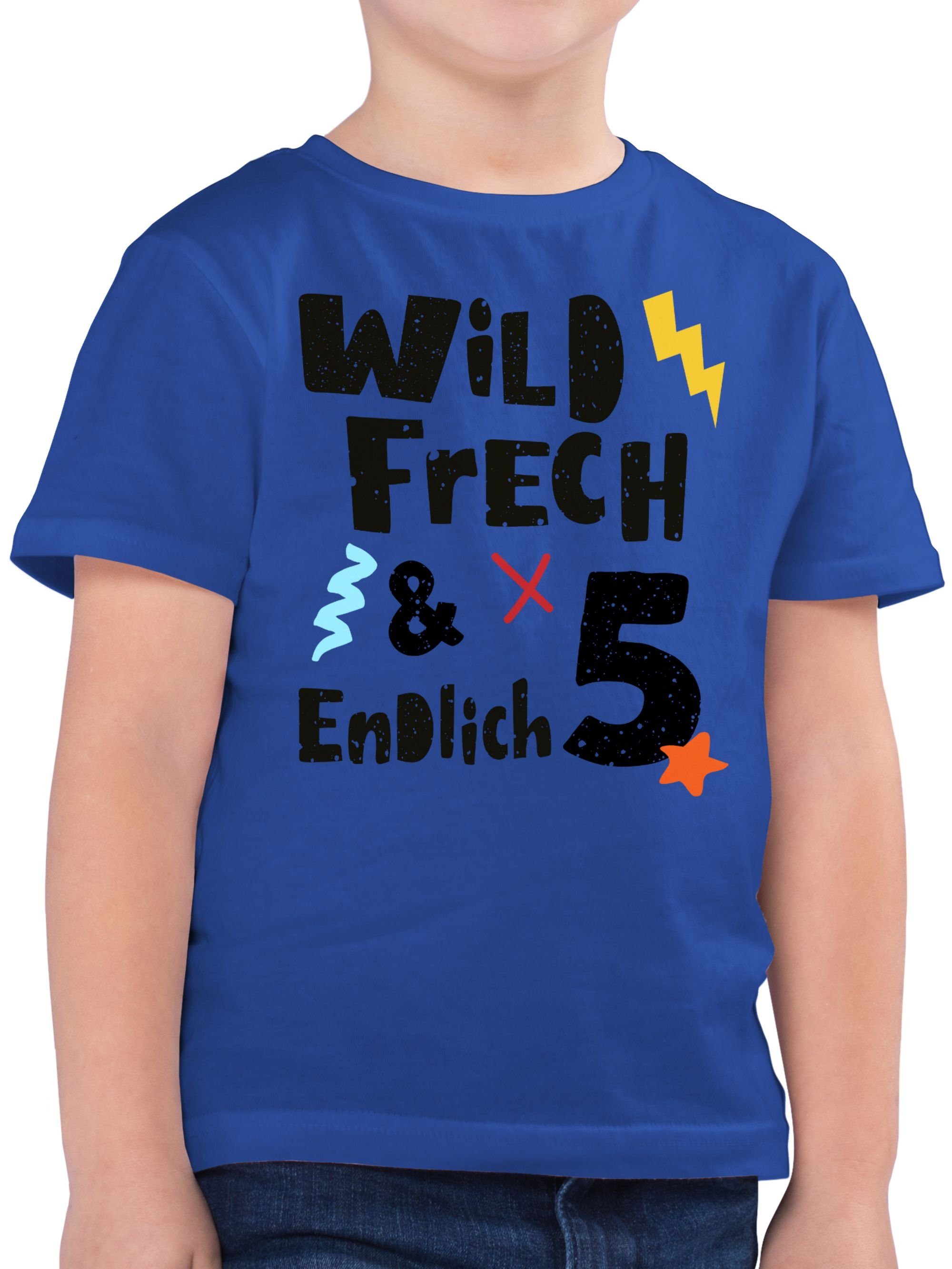T-Shirt Wild frech und endlich 5 - Wunderbar fünf Jahre