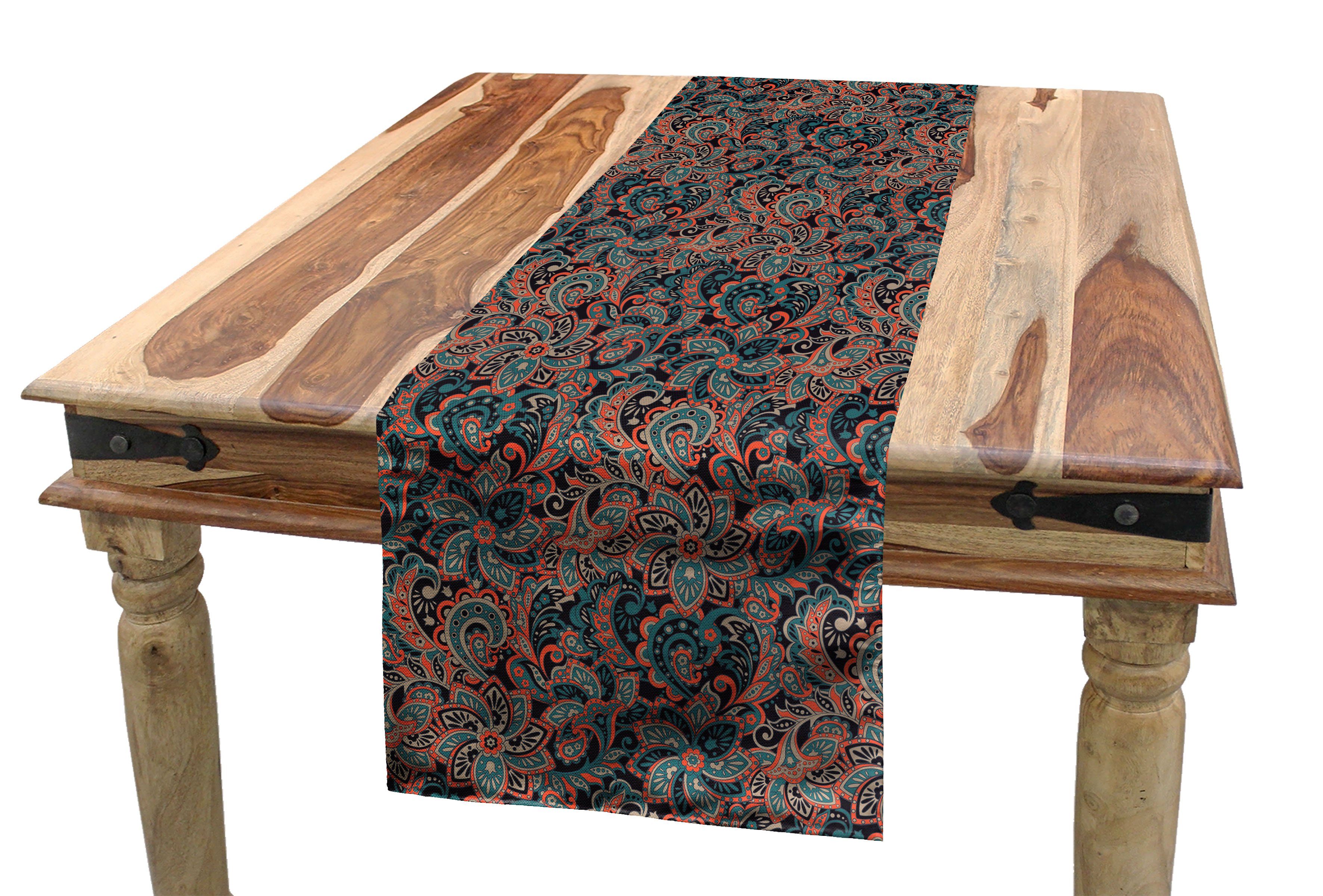 Abakuhaus Tischläufer Esszimmer Küche Rechteckiger Dekorativer Tischläufer, persisch Oriental Paisley-Motiv
