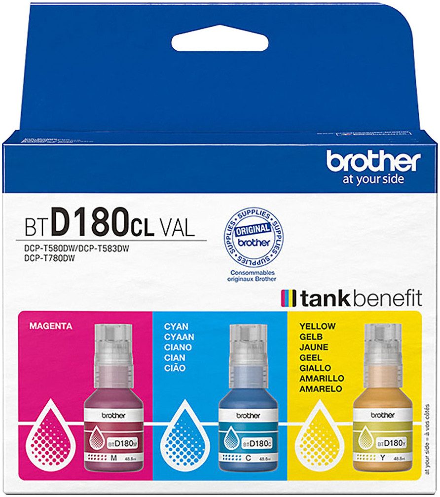 Brother BTD180CLVAL Nachfülltinte (für Brother, Packung, 3x)