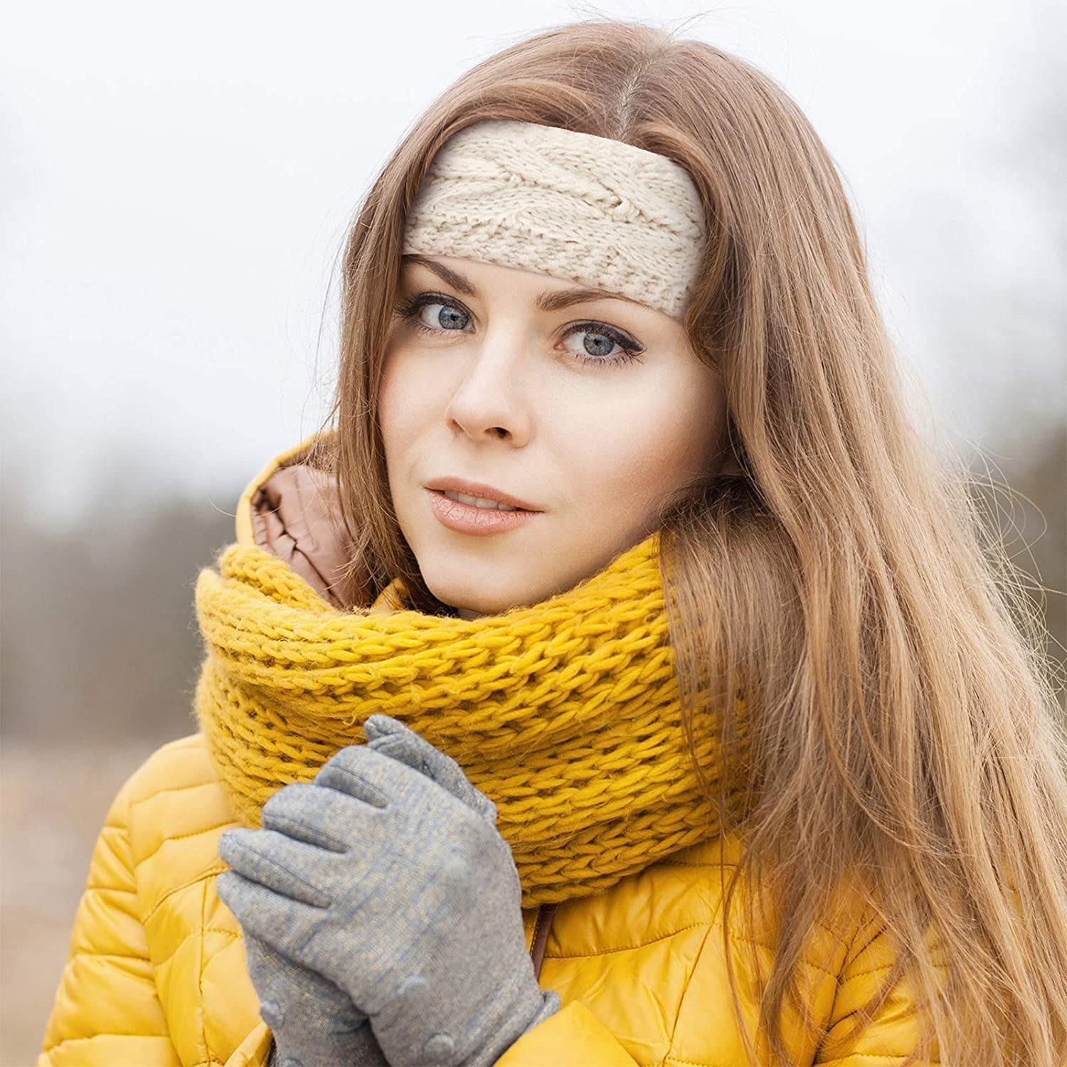 Winter, Für Stirnband Warmers Fleece Stirnband Damen 3 zggzerg (3-St) Lining Piece Ear Damen