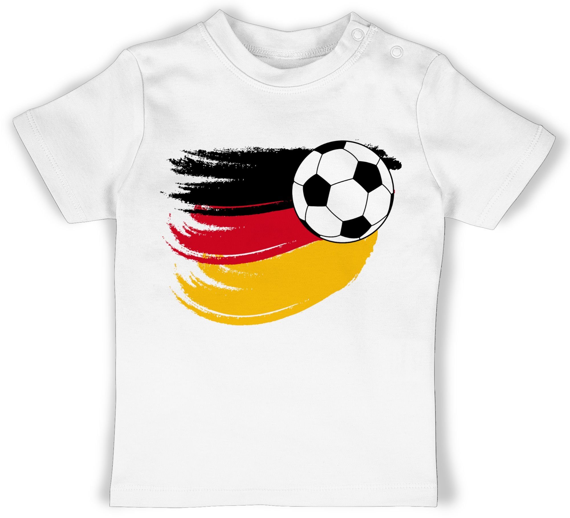 Shirtracer T-Shirt Deutschland Fußball Fussball EM 2024 Baby 1 Weiß