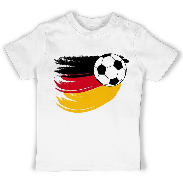 Shirtracer T-Shirt Deutschland Fußball - Fussball EM 2024 Baby - Baby T-Shirt kurzarm deutschland tshirt mädchen - baby em shirt
