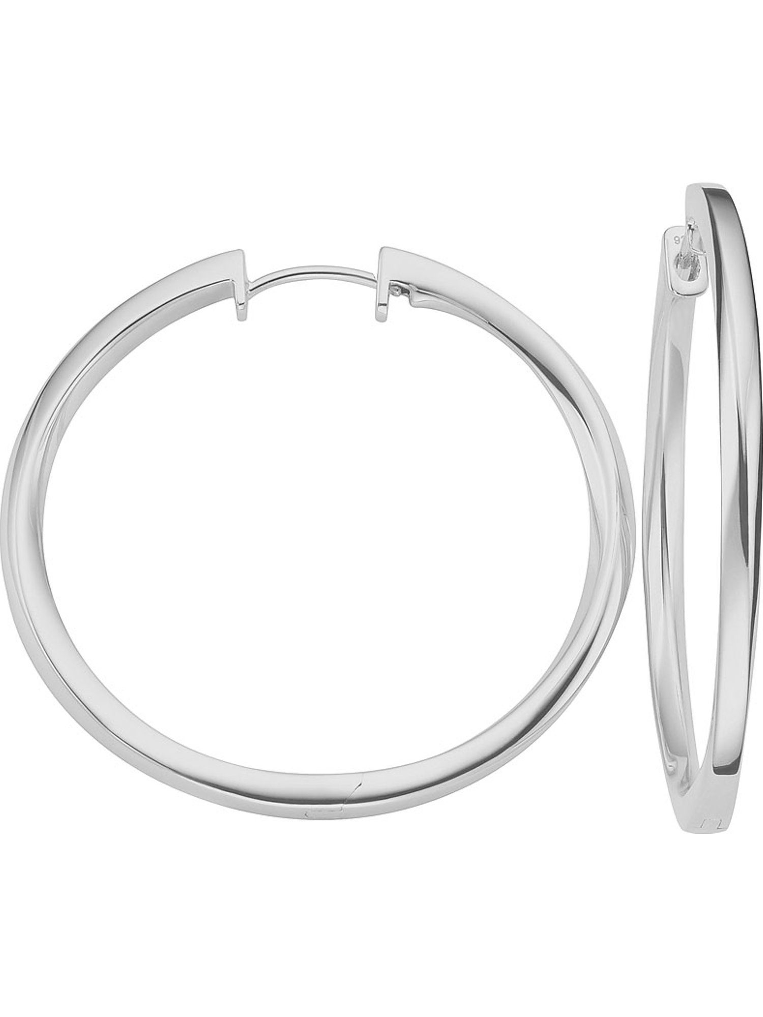 JETTE Paar Creolen JETTE Damen-Creolen 925er Silber rhodiniert (Paar), TWIS günstig online kaufen