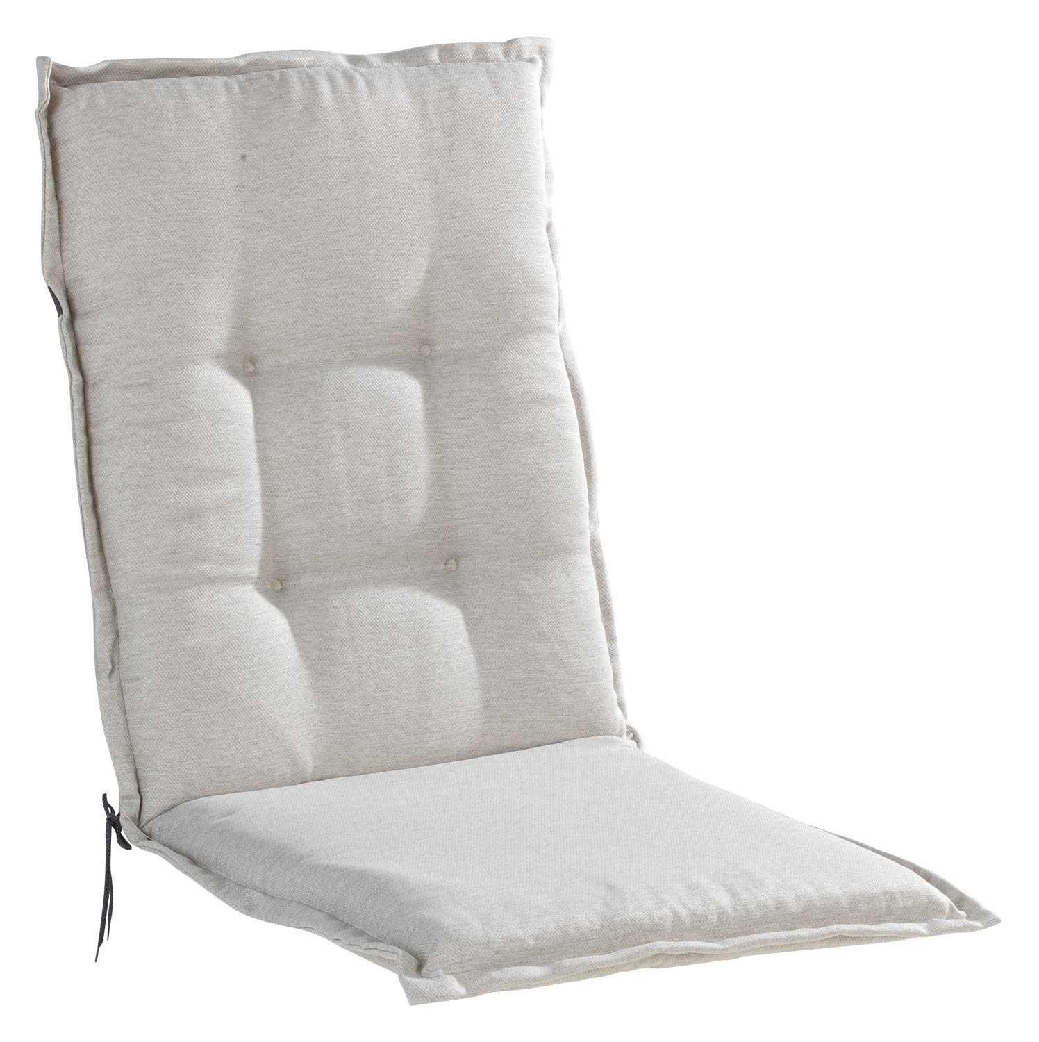 GO-DE Sitzauflage Stuhlauflage Mittellehner CAMPO, 108x50 cm, Creme, (1 St), für Mittellehner-Stühle