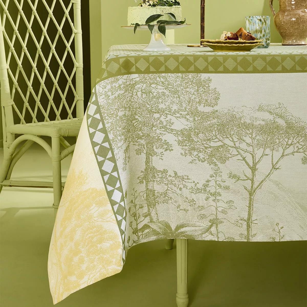 Garnier Thiebaut Stoffserviette Servietten (4x Set) Le Sud Vert 54x54 cm, (4 St)