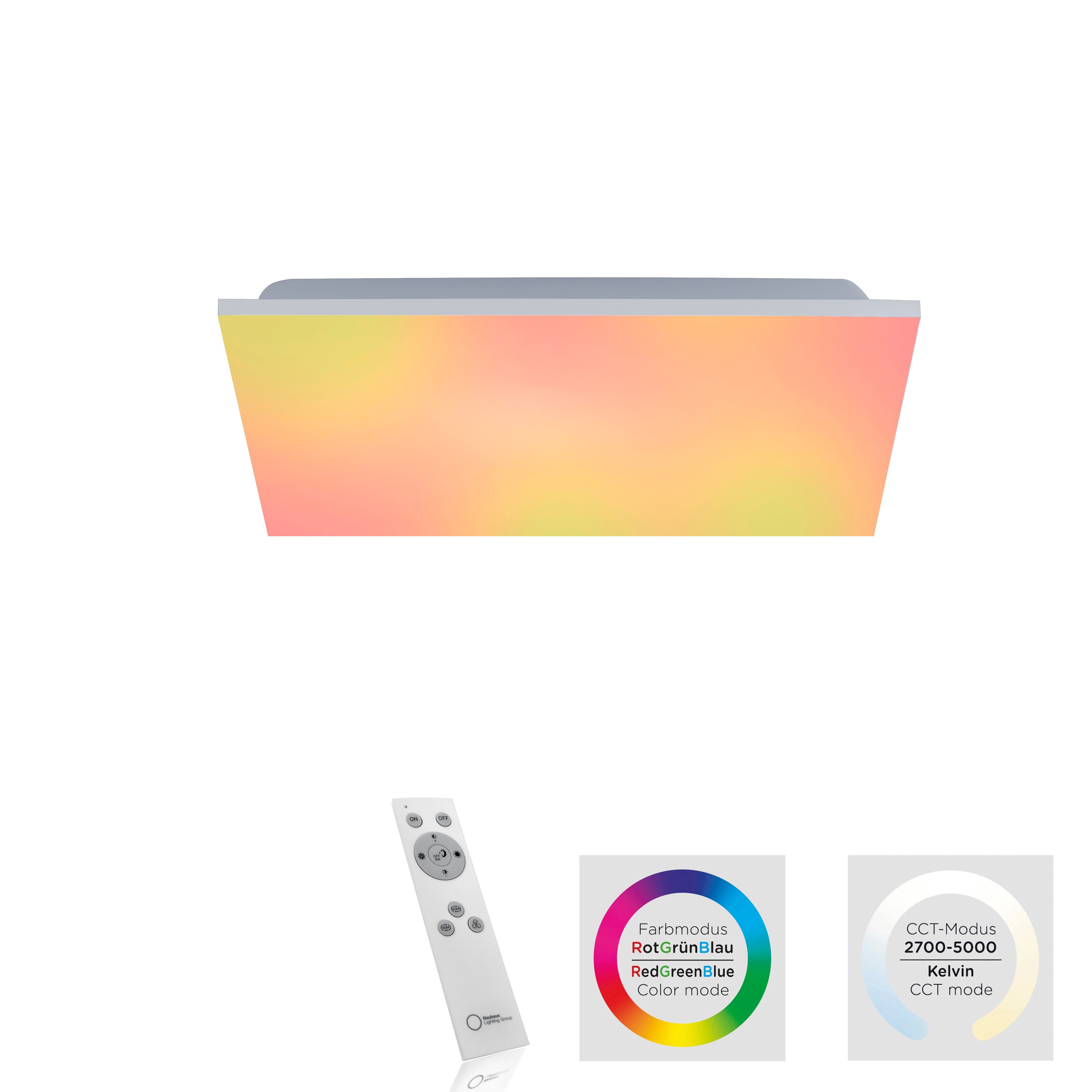 - Fernbedienung, Infrarot Fernbedienung, Direkt CCT warmweiß nach Deckenleuchte über über RGB+tunable Fernbedienung, - inkl. Fernbedienung, integriert, LED kaltweiß, fest über CCT - Infrarot white, inkl., YUKON, dimmbar Netz, Memory, Trennung vom dimmbar, Leuchten