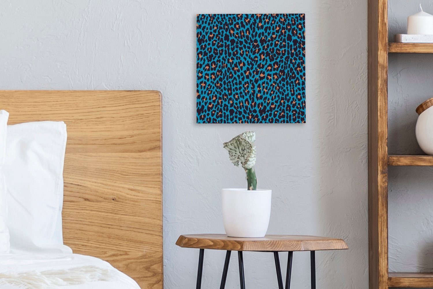 OneMillionCanvasses® Leinwandbild Pantherdruck - Leinwand Wohnzimmer für Bilder (1 St), Design, Schlafzimmer - Tier
