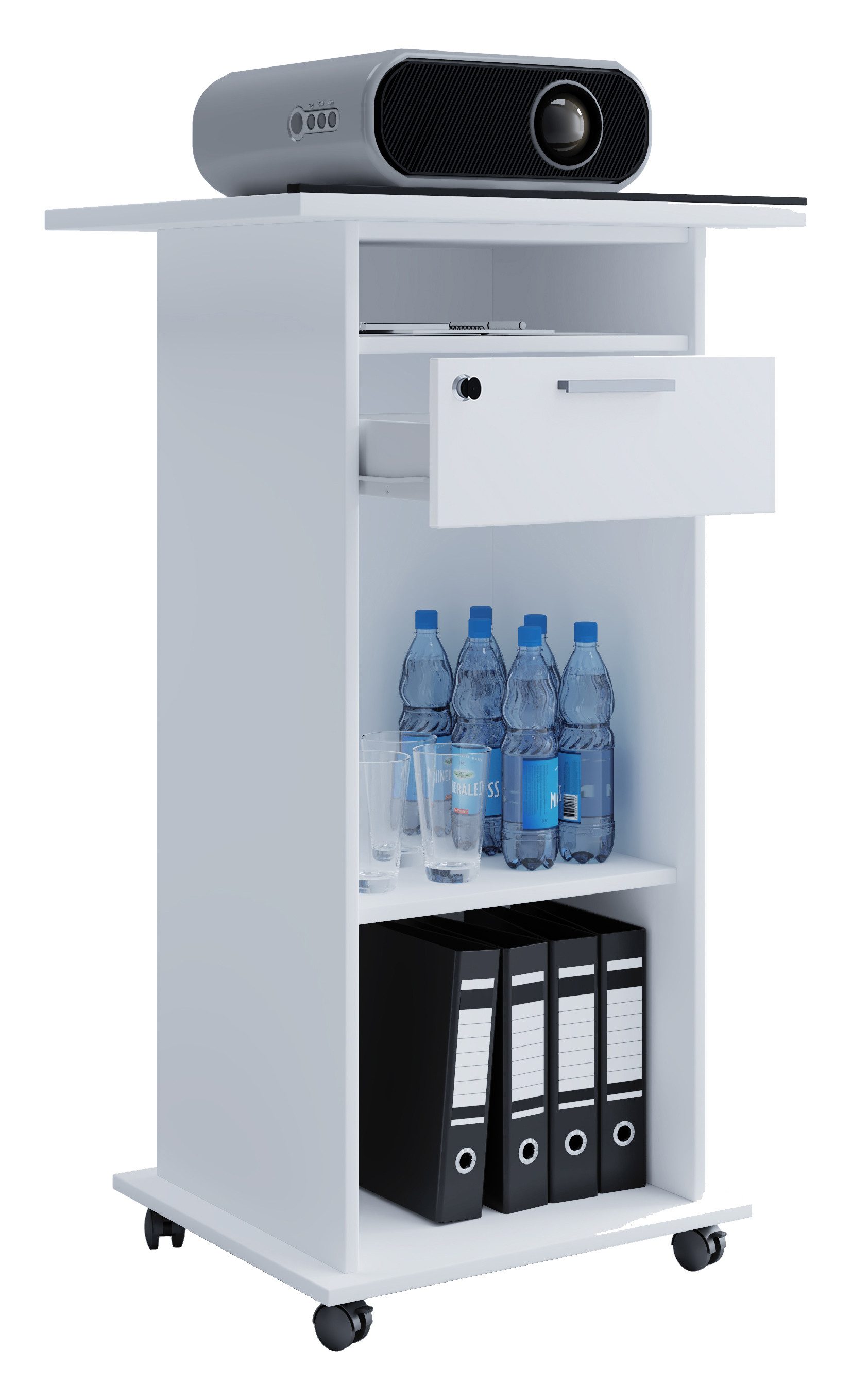 VCM TV-Rack Tisch Möbel Wagen Beamer Projektor Rollen Neta