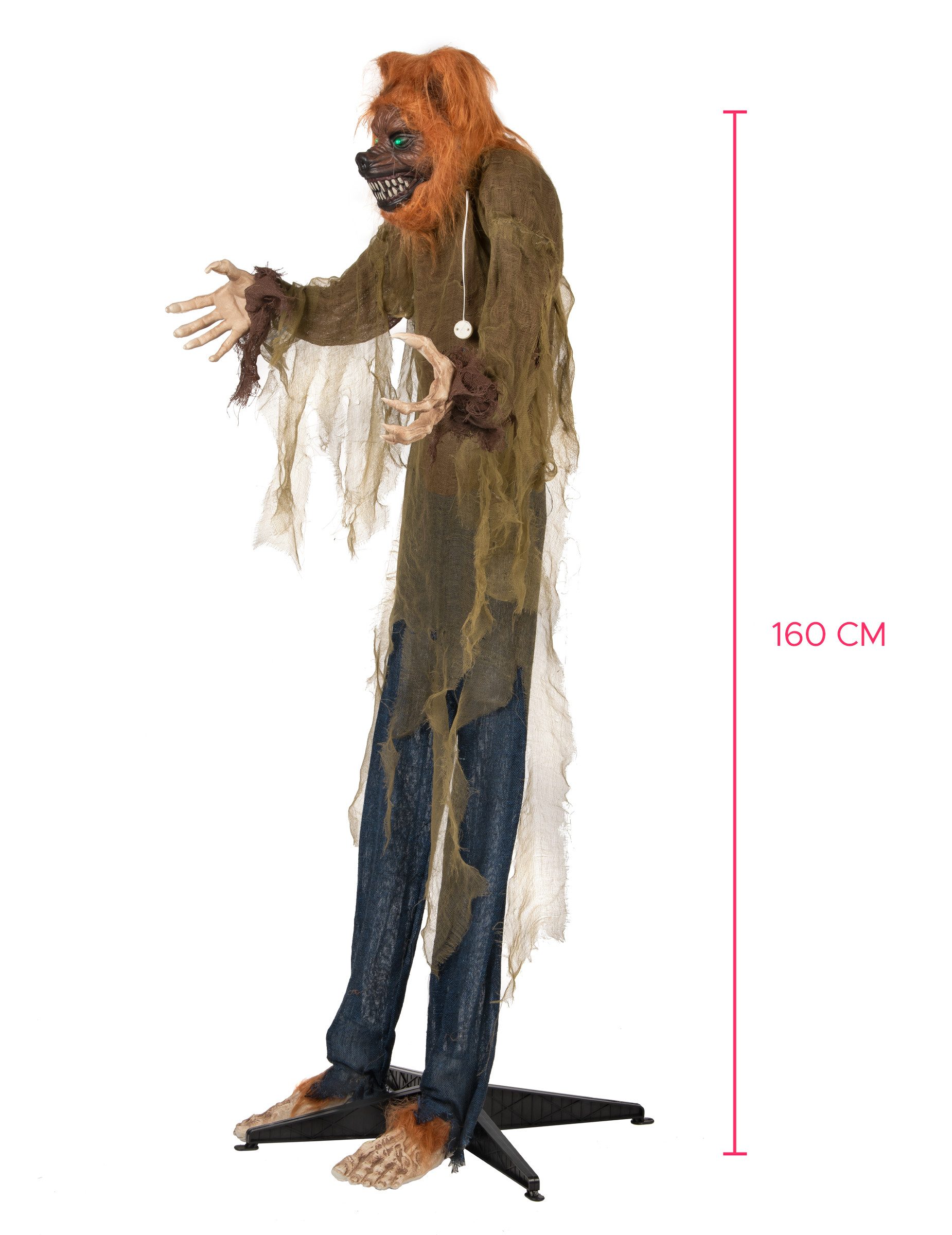 Boland Kostüm Großer Animierter Deko Wolf 160 cm