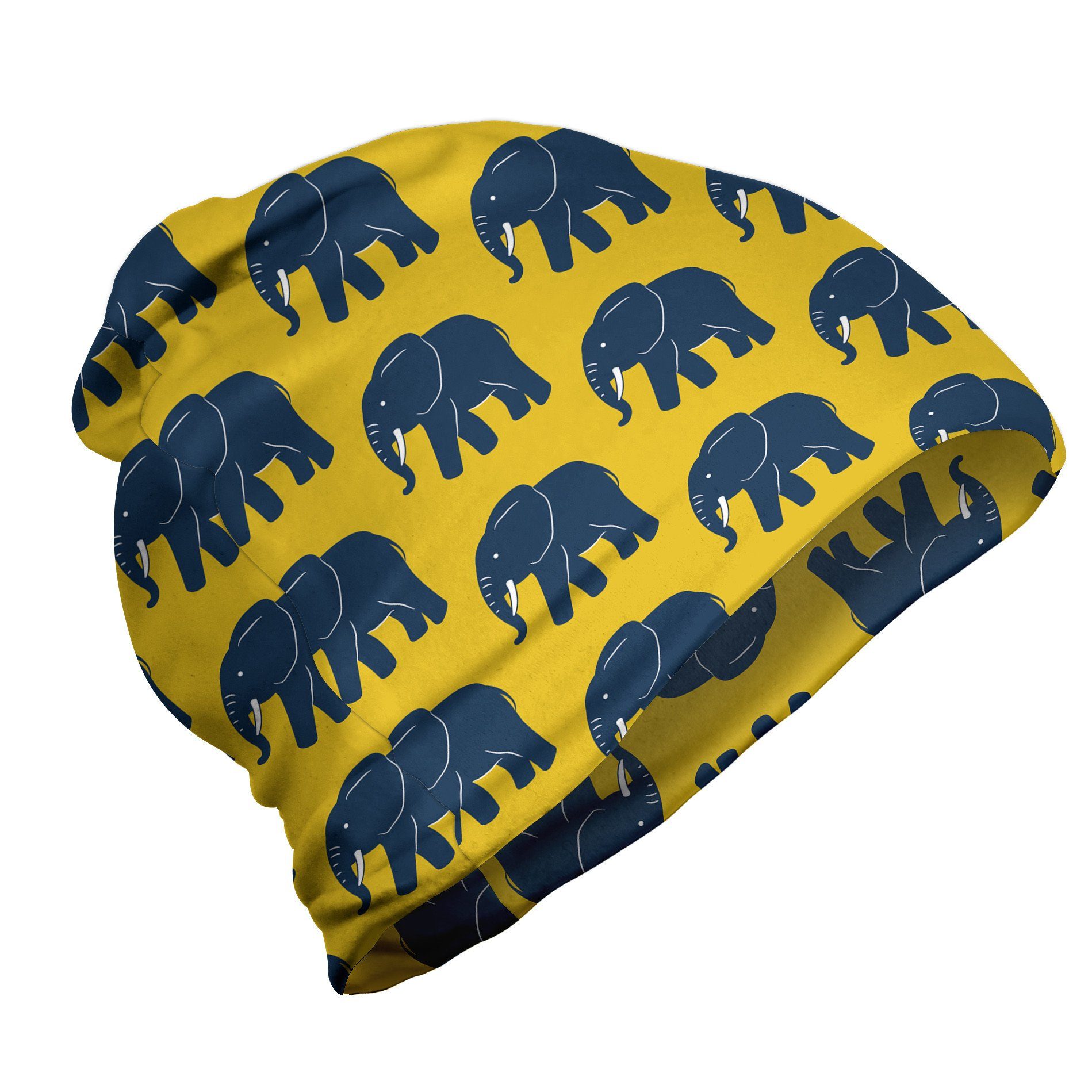 im Wandern Tiere Freien Beanie Abakuhaus Patterns Elefant Afrikanischer