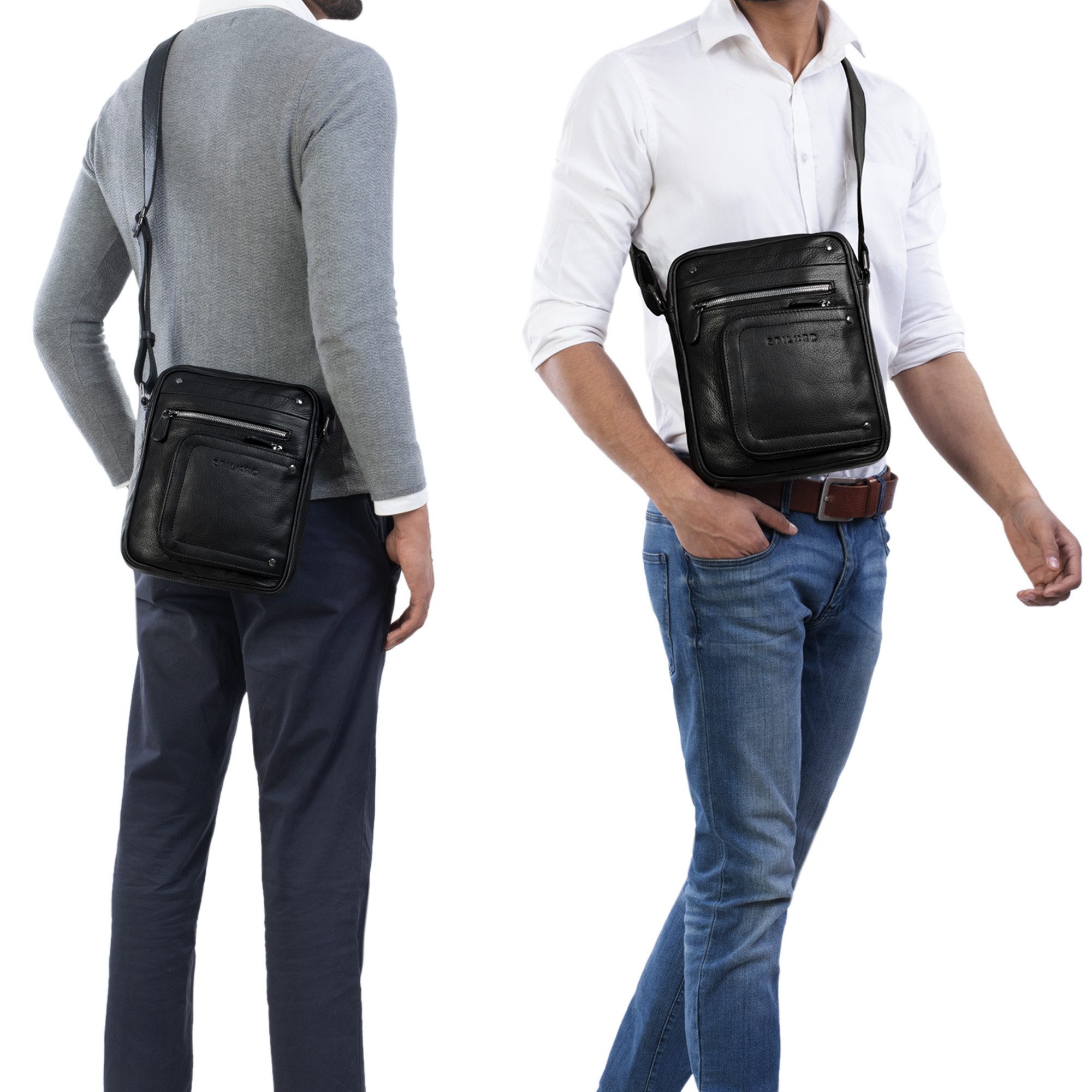 STILORD Schultertasche "Randall" Vintage Ledertasche Umhängetasche