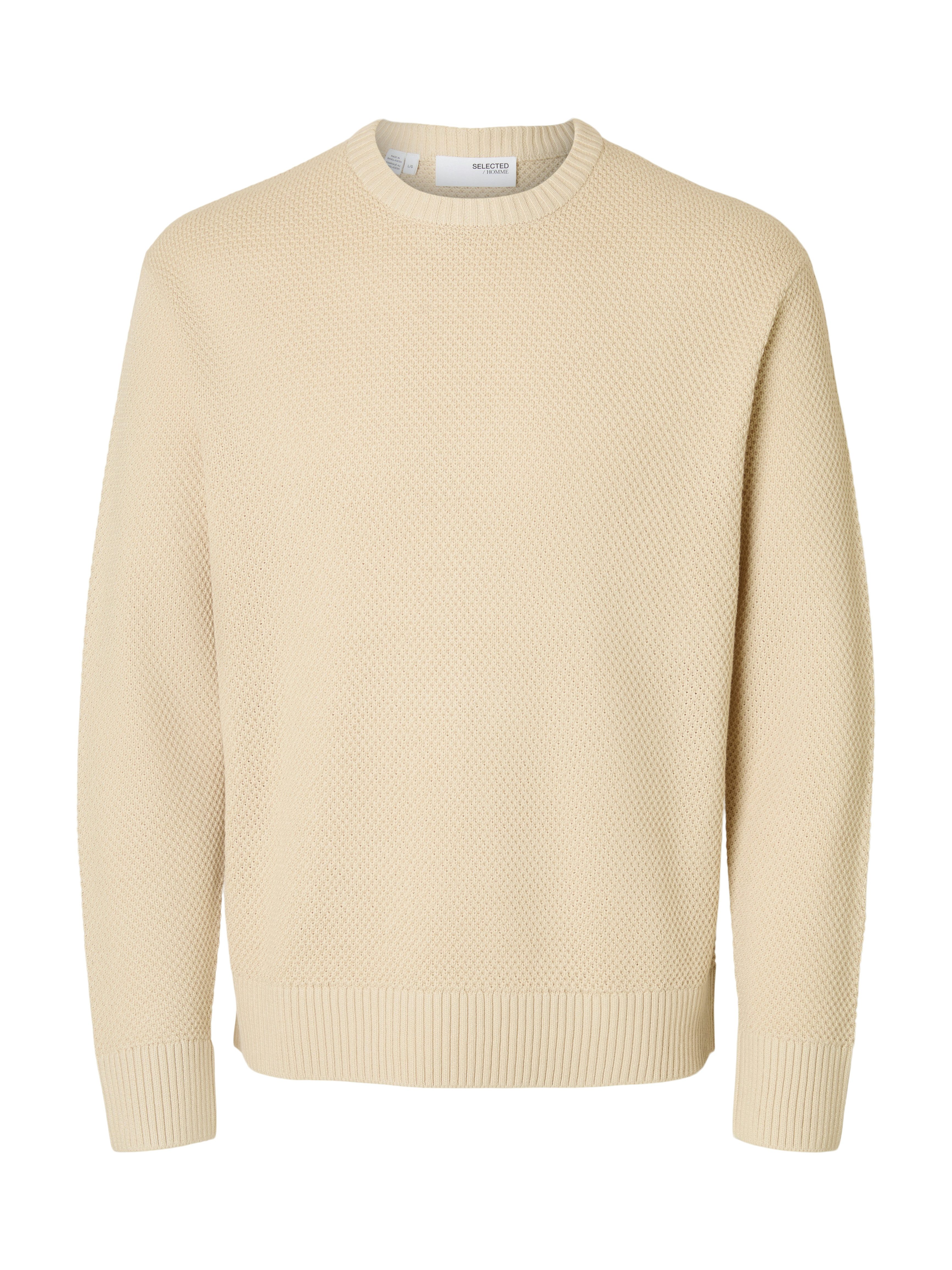 Selected Rundhalspullover SLHHENNY LS KNIT RELAXED CREW NECK D günstig online kaufen