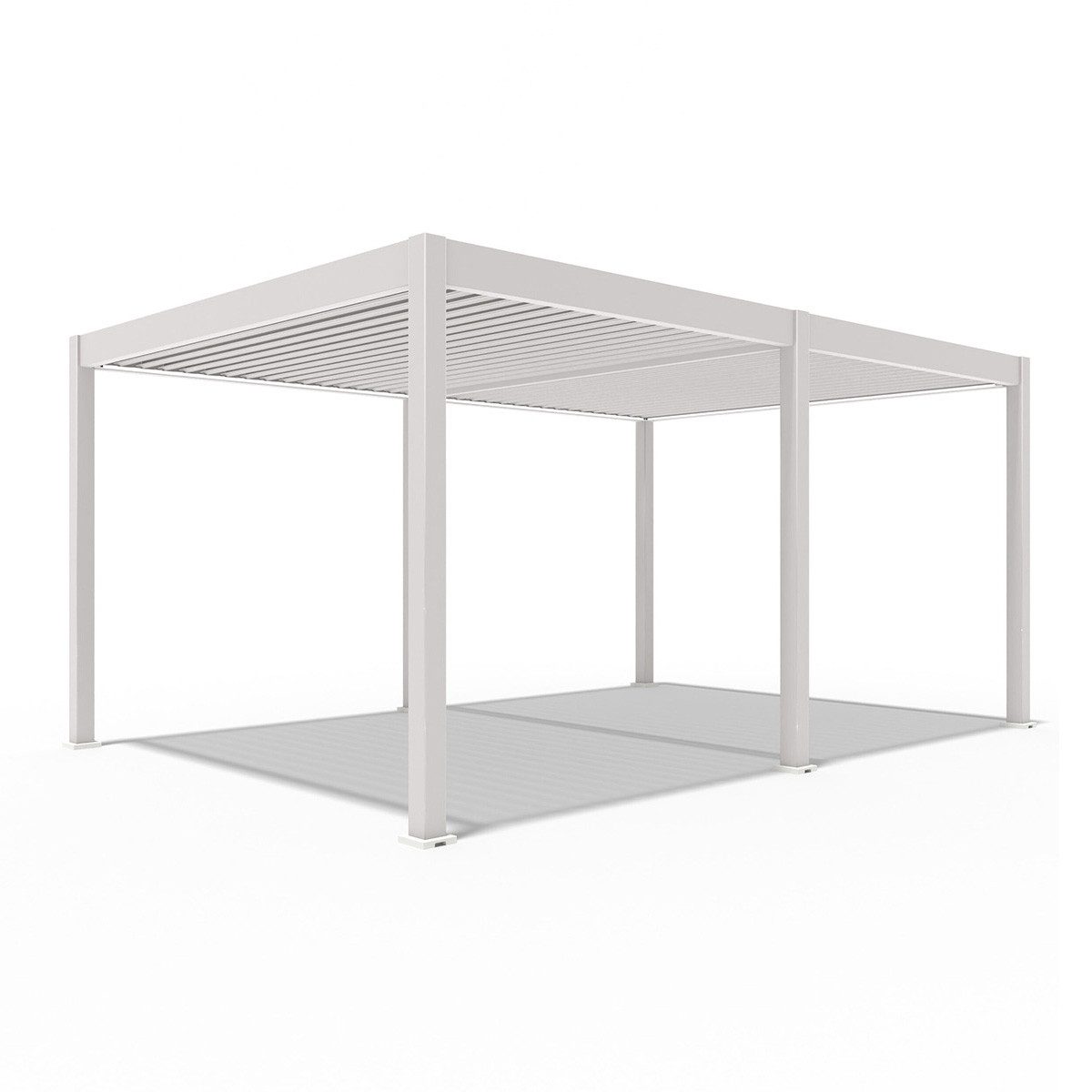 Weide Pergola Elektrische Pergola Deluxe Sand Aluminium 3,6 x 5,3 M mit LED, BxTxH: 360x530x255 cm