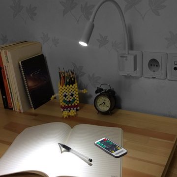 monzana Schreibtischlampe, Wandlicht Svetloba, LED fest verbaut, tageslichtweiß, LED Steckerlampe 46,5cm Steckdosenlampe Steckerleuchte 5000K