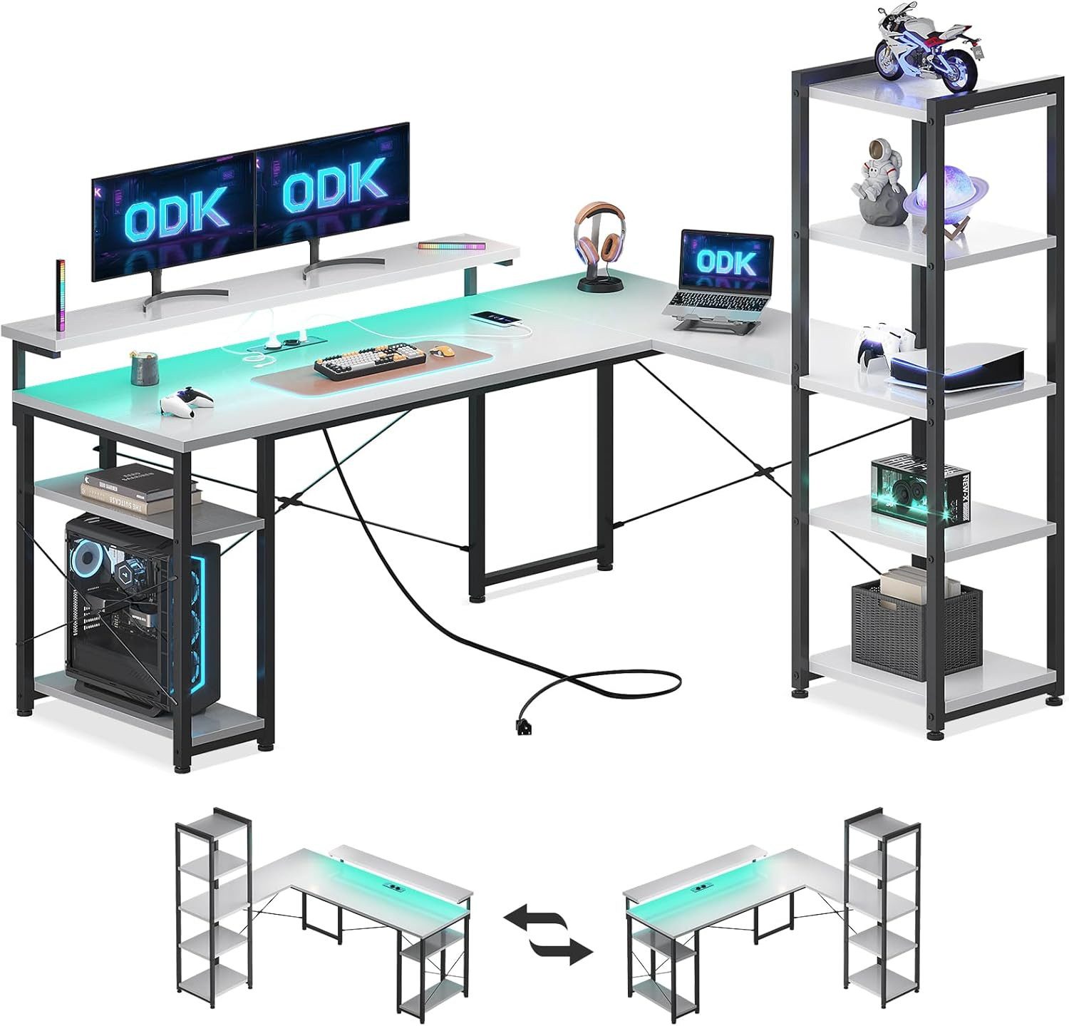ODK Gamingtisch ODK L Form Gaming günstig online kaufen